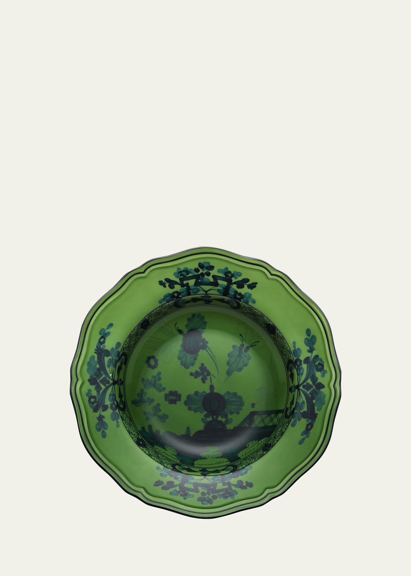 GINORI 1735 Oriente Italiano Soup Plate, Malachite