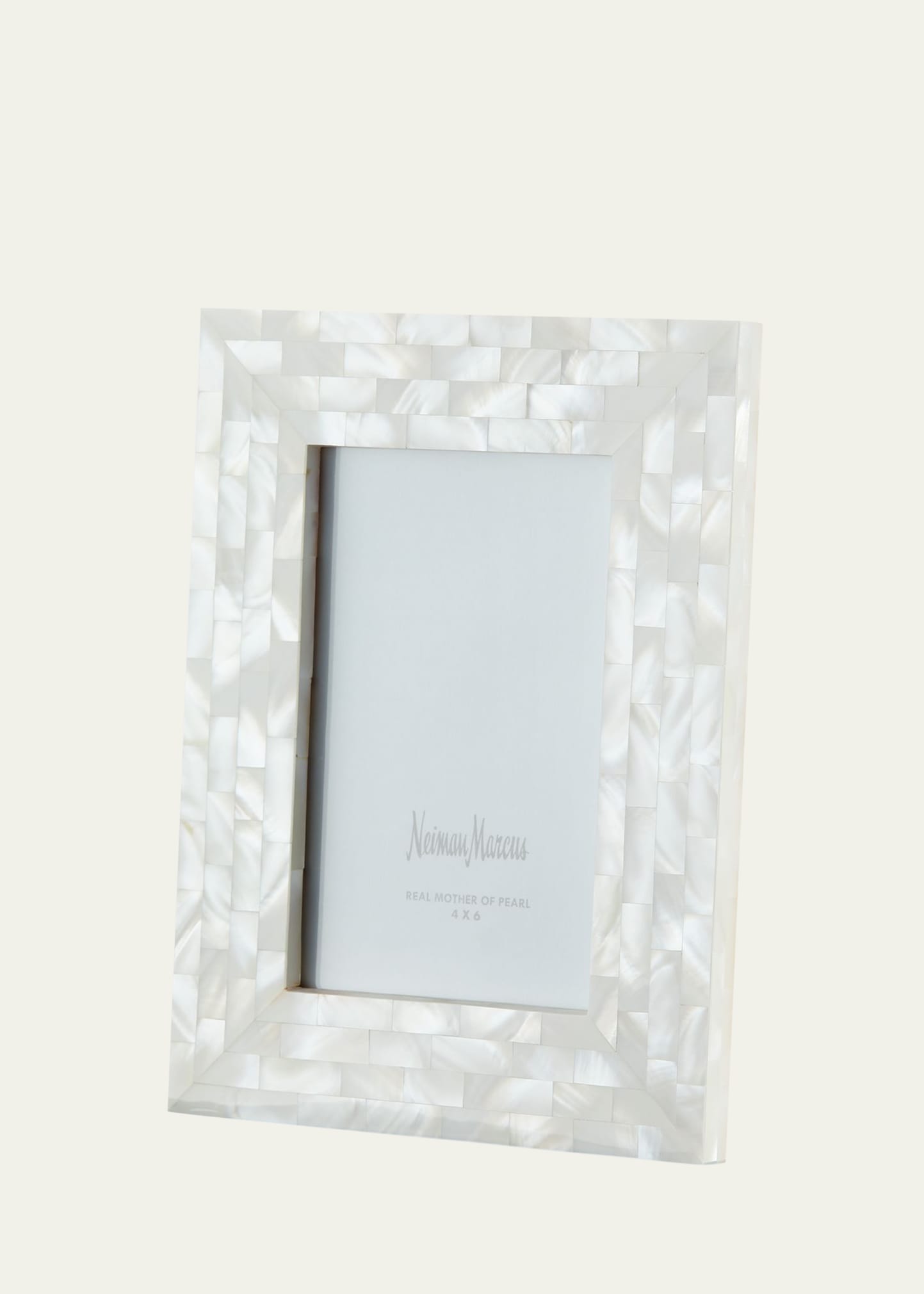 The Jws Collections Mother-of-Pearl Picture Frame, White, 4" x 6"