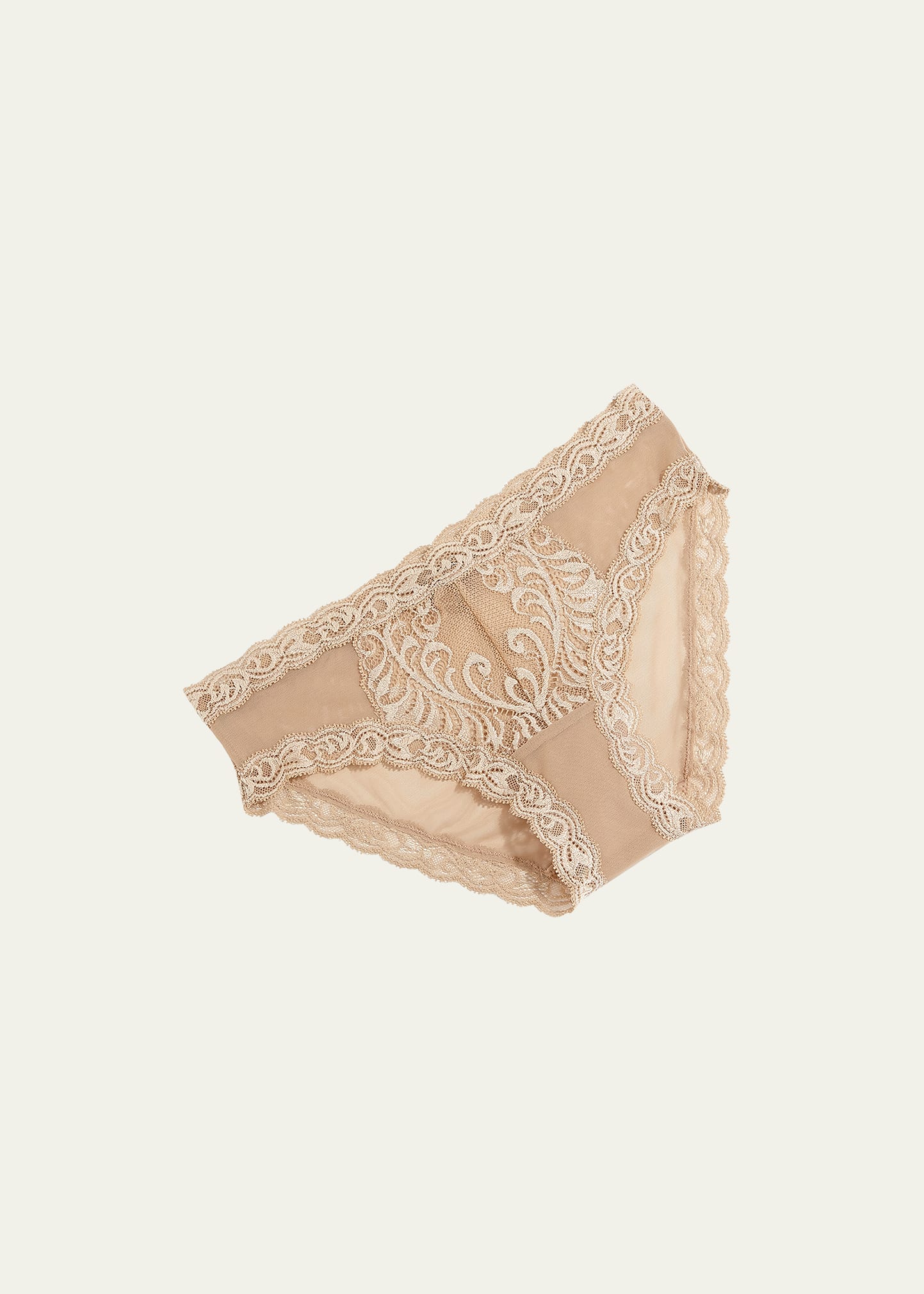 Natori Feathers Lace-Trim and Mesh Hipster Briefs - Bergdorf