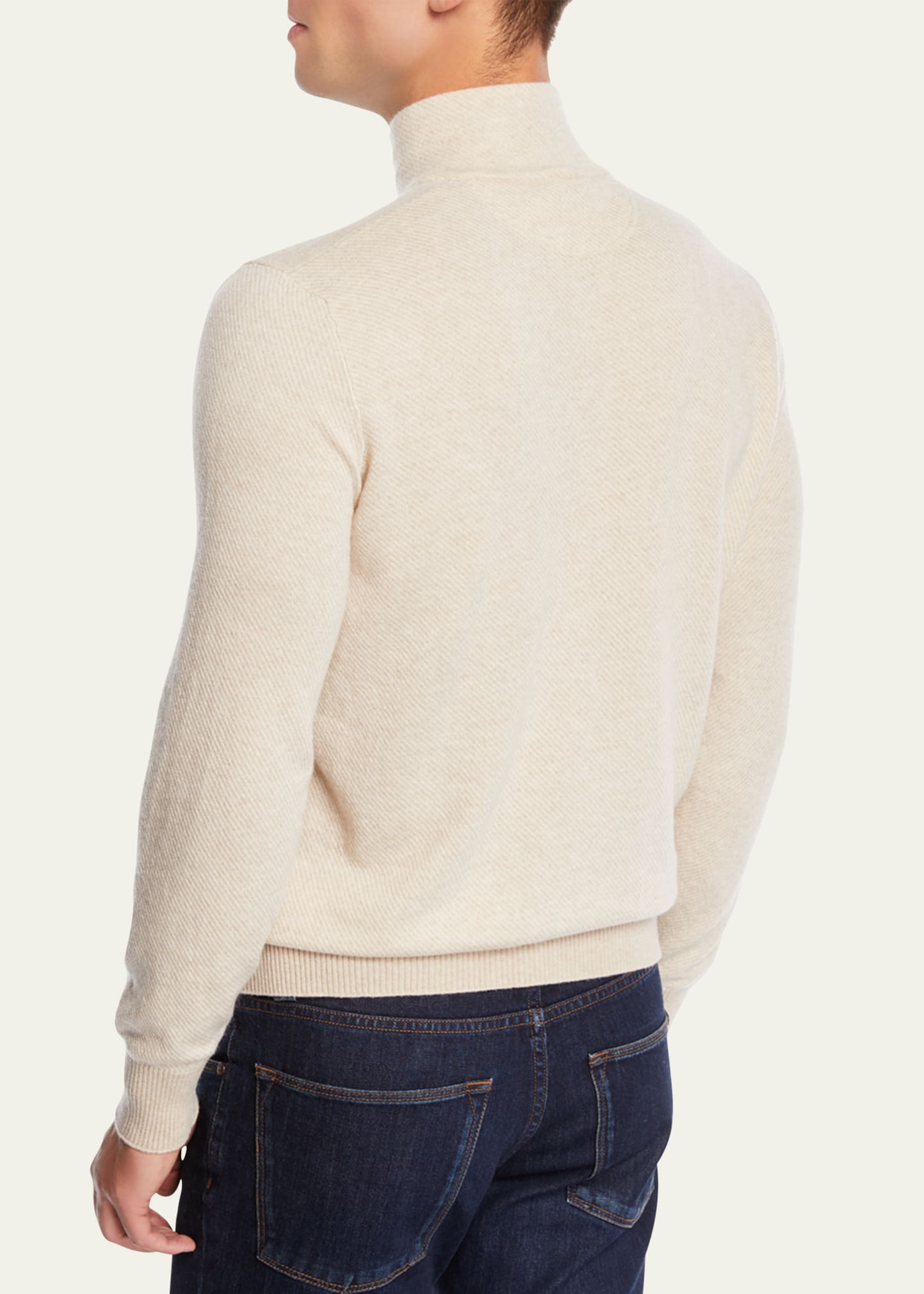 Loro Piana Men's Roadster 1/4-Zip Cashmere Sweater - Bergdorf Goodman