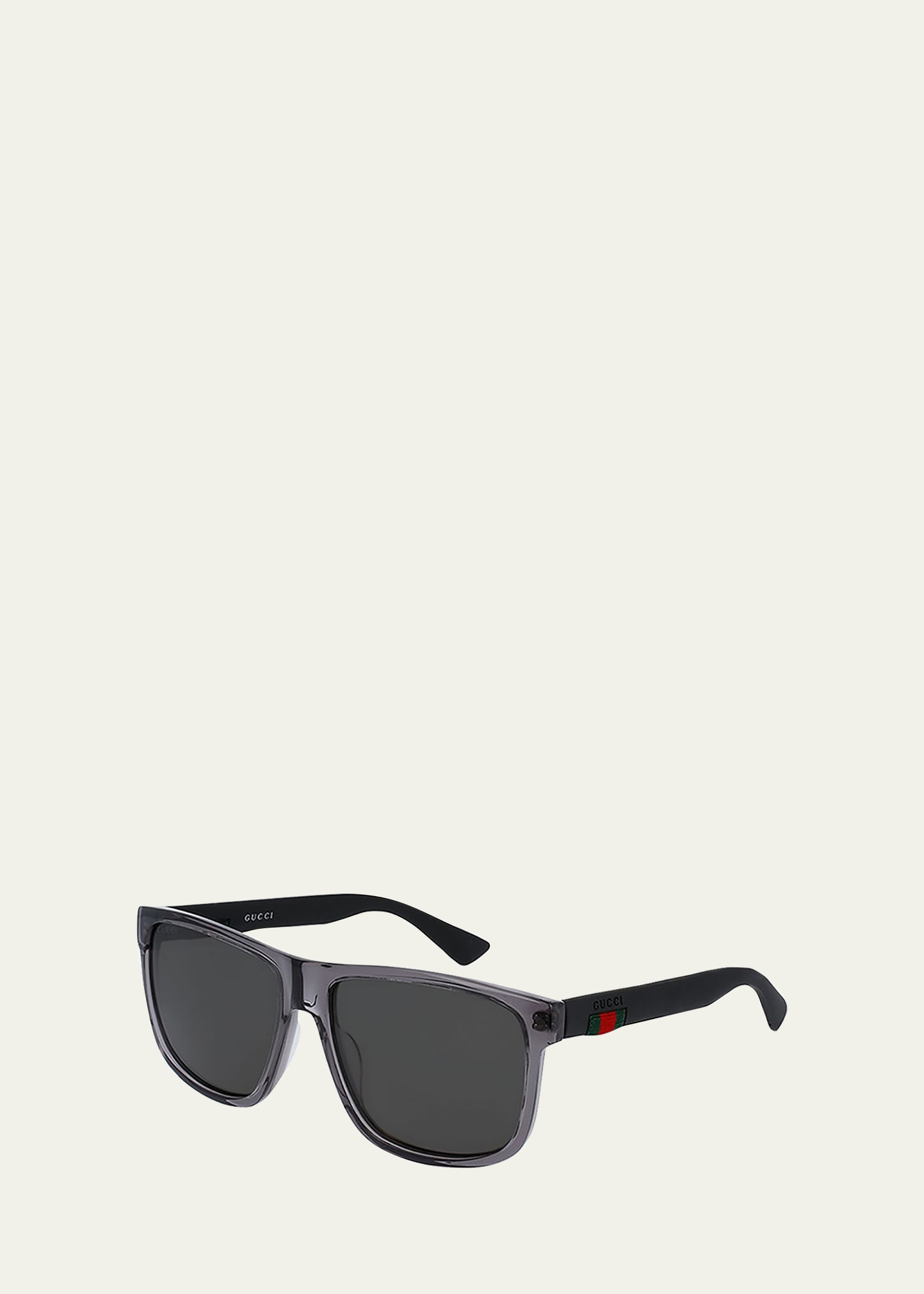 Gucci Polarized Square Acetate Sunglasses, Gray - Bergdorf