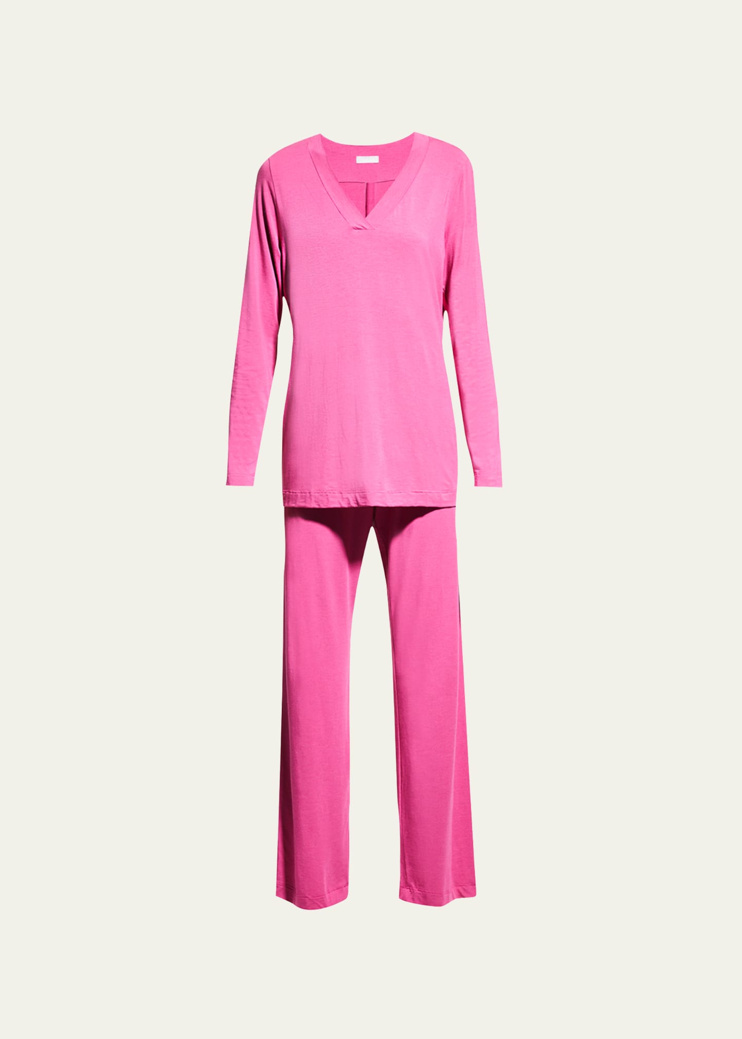 Shop Hanro Champagne Long-Sleeve Pajama Set