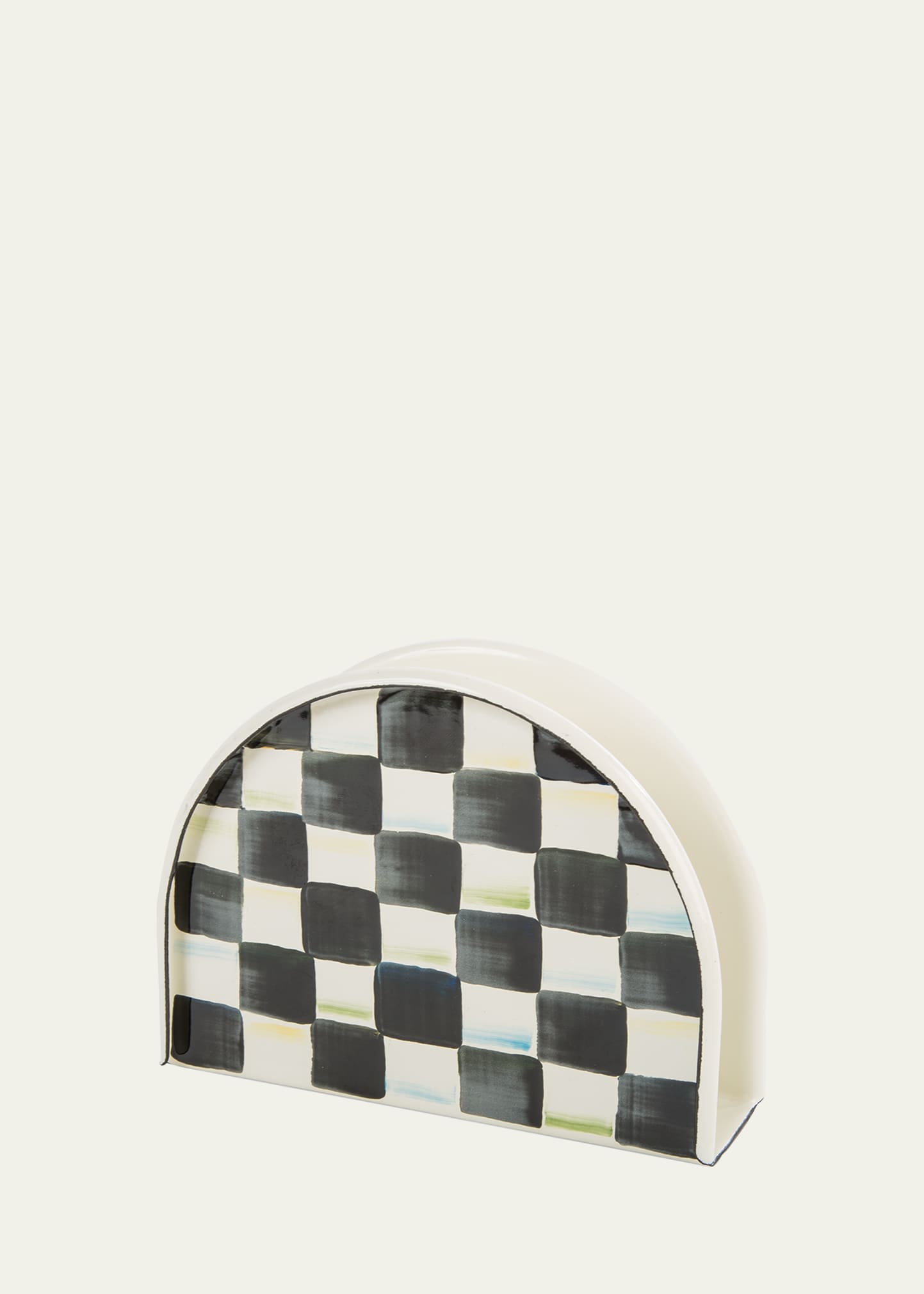MacKenzie-Childs Courtly Check Enamel Napkin Holder