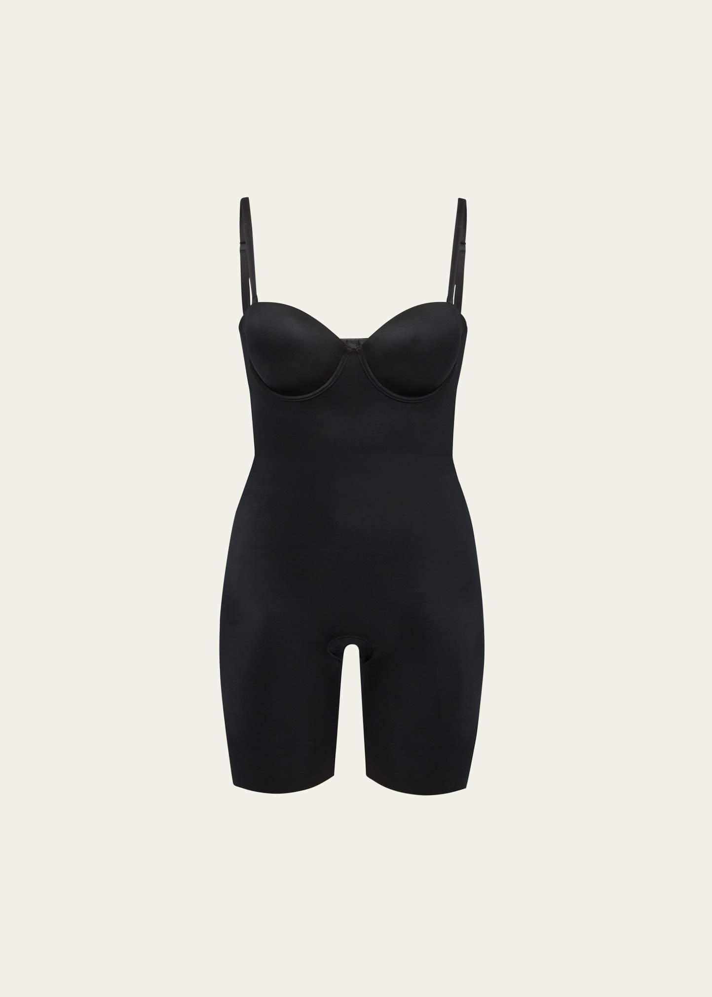 Spanx Suit Your Fancy Strapless Cupped Mid-Thigh Shaping Bodysuit