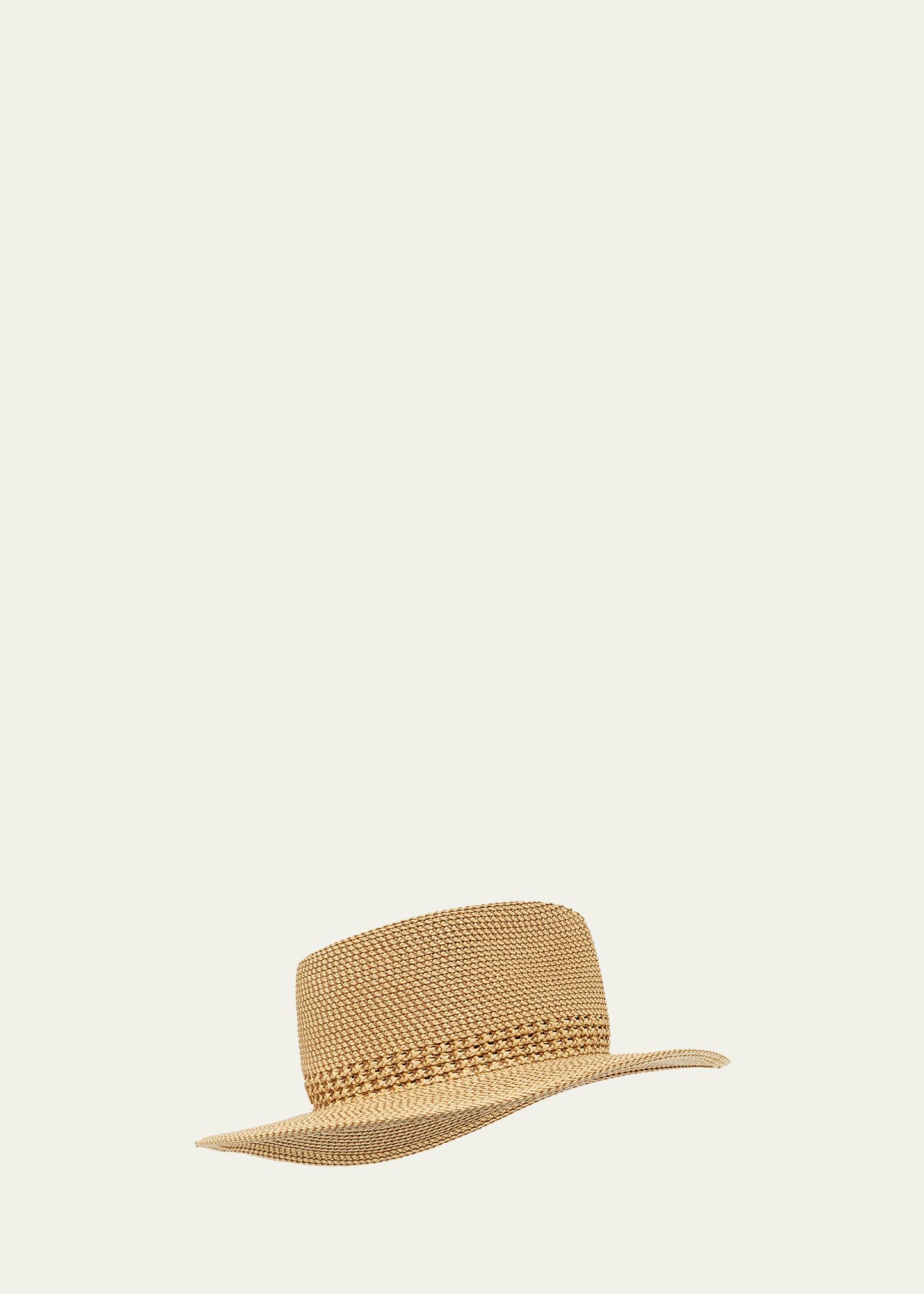 Eric Javits Bayou Squishee Woven Fedora Hat - Bergdorf Goodman display picture 2