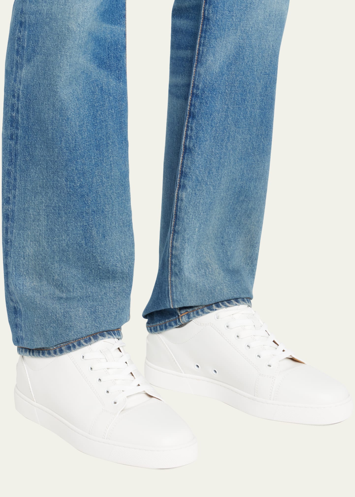 Christian Louboutin Men's Louis Junior Tonal Low-Top Sneakers - Bergdorf  Goodman