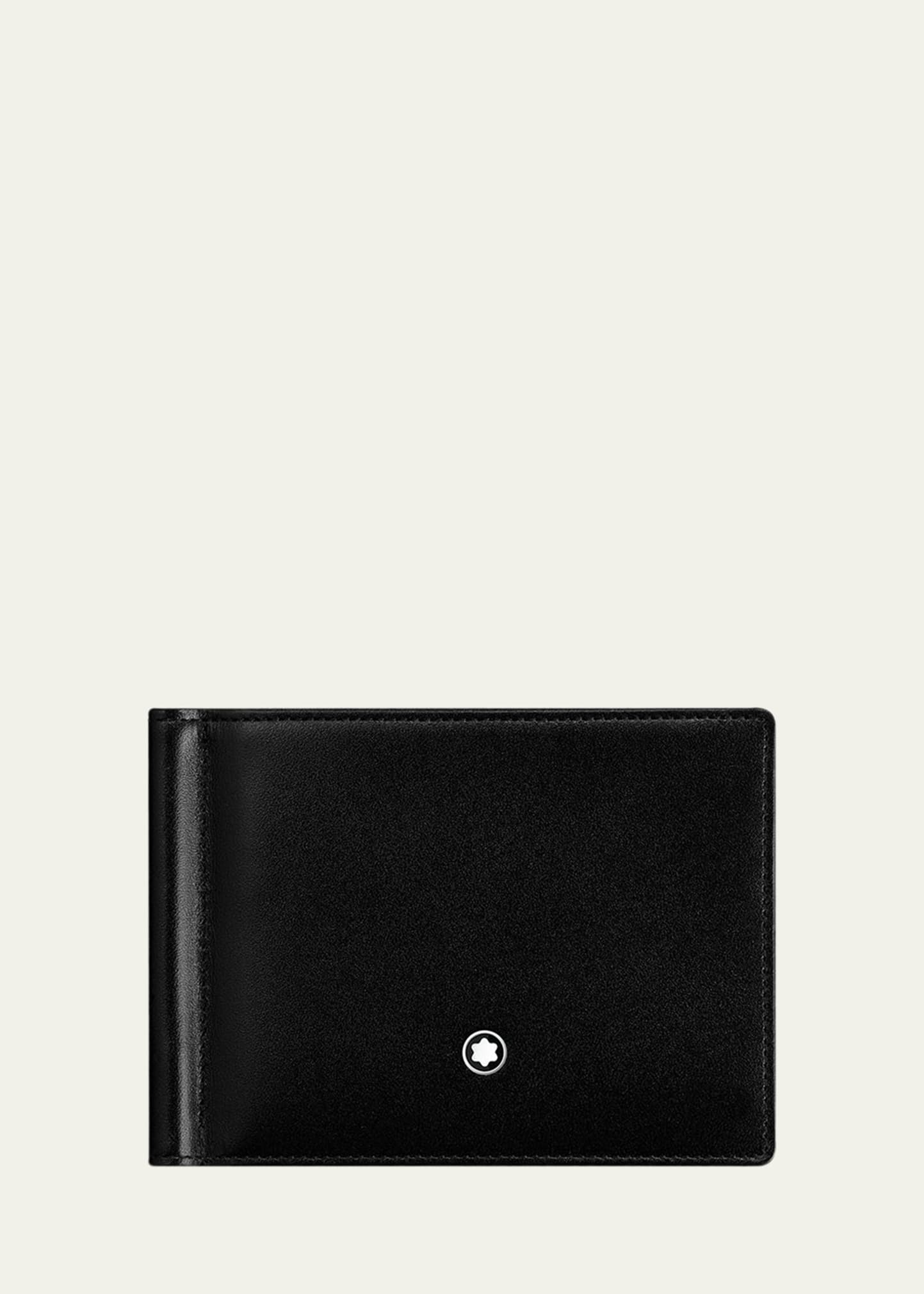 Montblanc Meisterstuck 6cc Leather Wallet with Money Clip Black