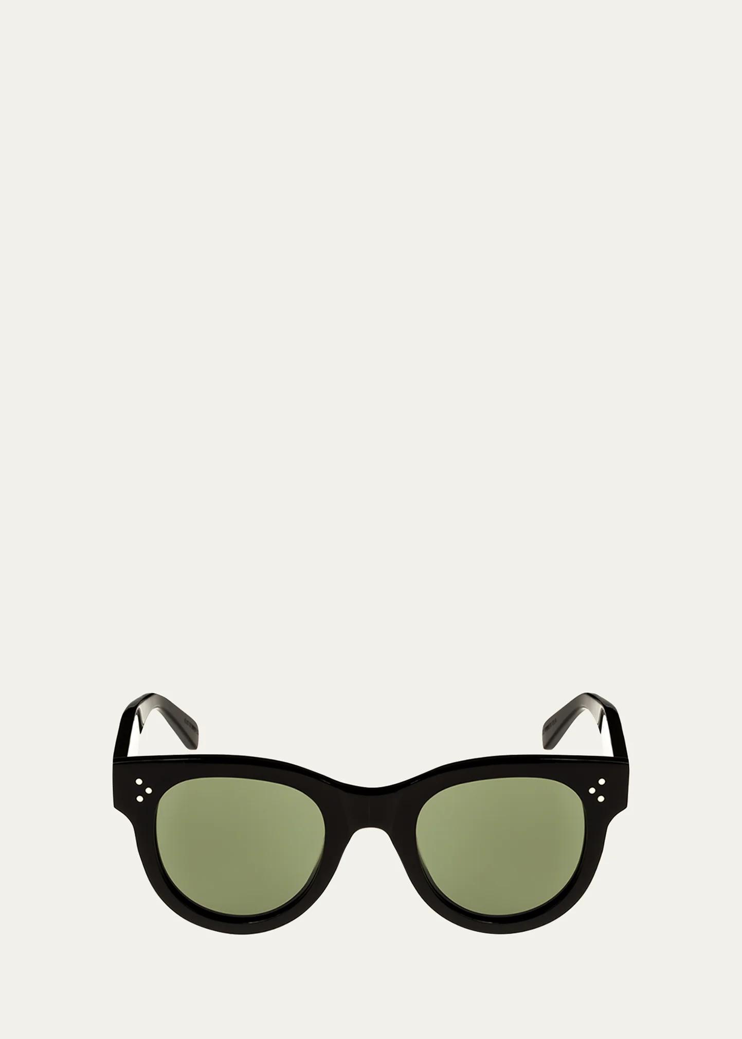 CELINE Studded Acetate Sunglasses w/ Mineral Lenses - Bergdorf Goodman