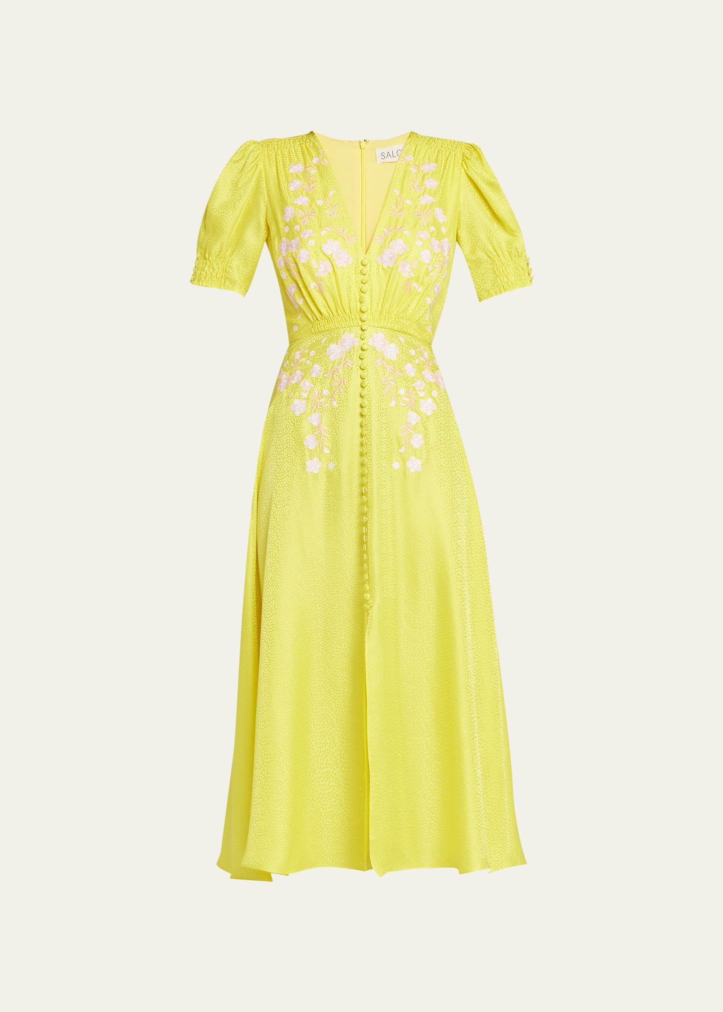 chinese dress ladies Saloni Lea Long Dress in Traceri Mosaic – Leigh's of Breton Village main image 1