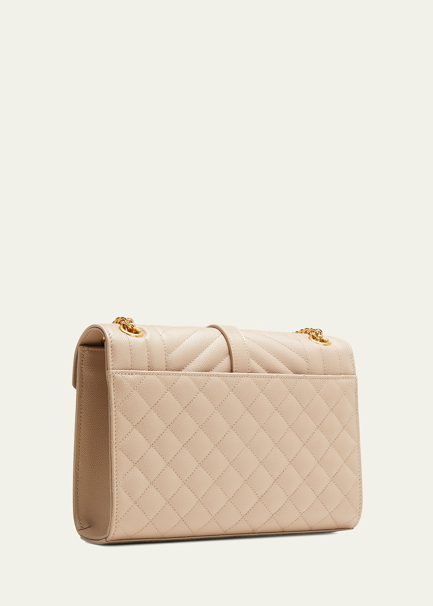 Dark Beige Saint Laurent Envelope Medium Shoulder Bag Saint