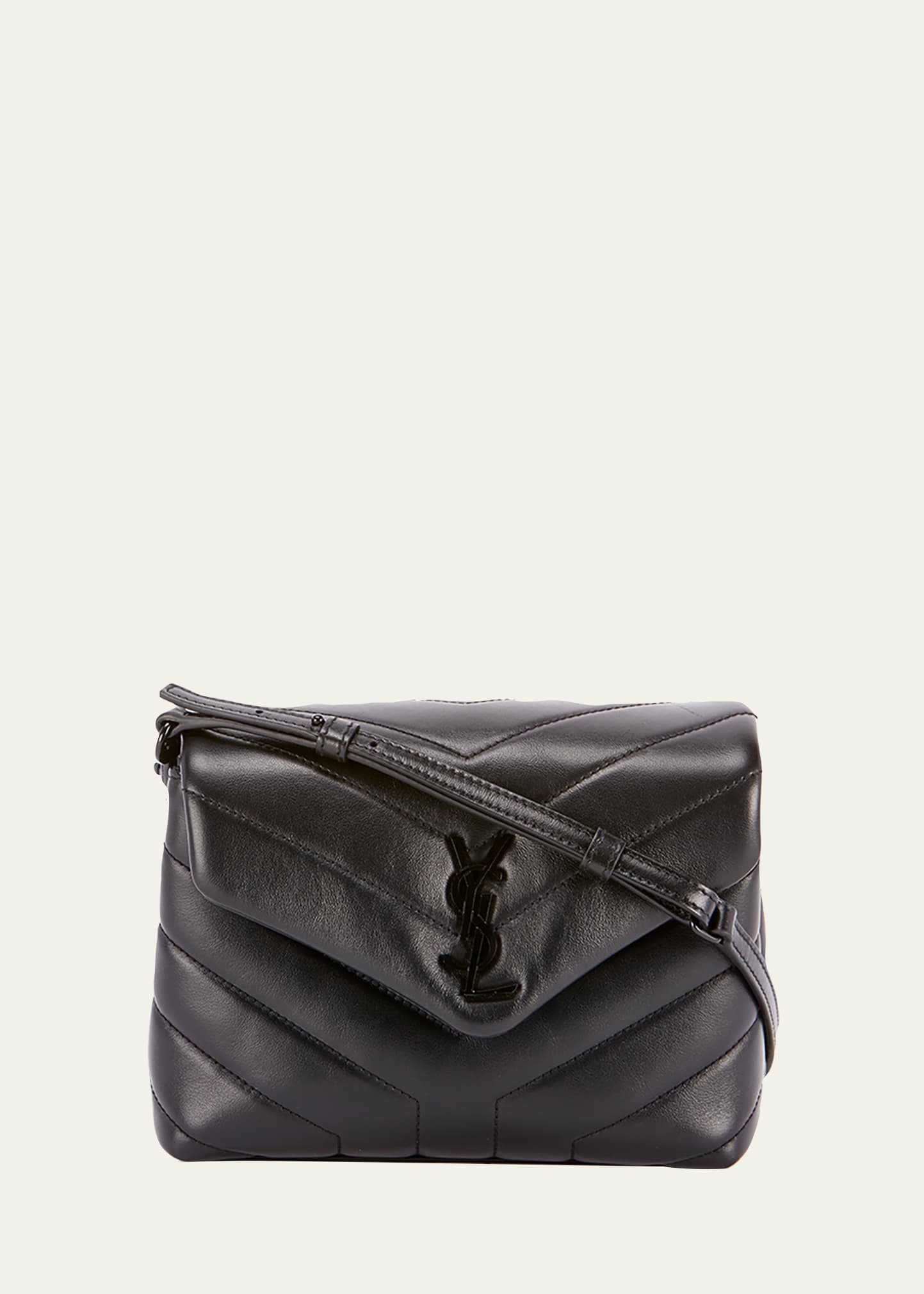 LOULOU TOY STRAP BAG IN MATELASSÉ Y LEATHER