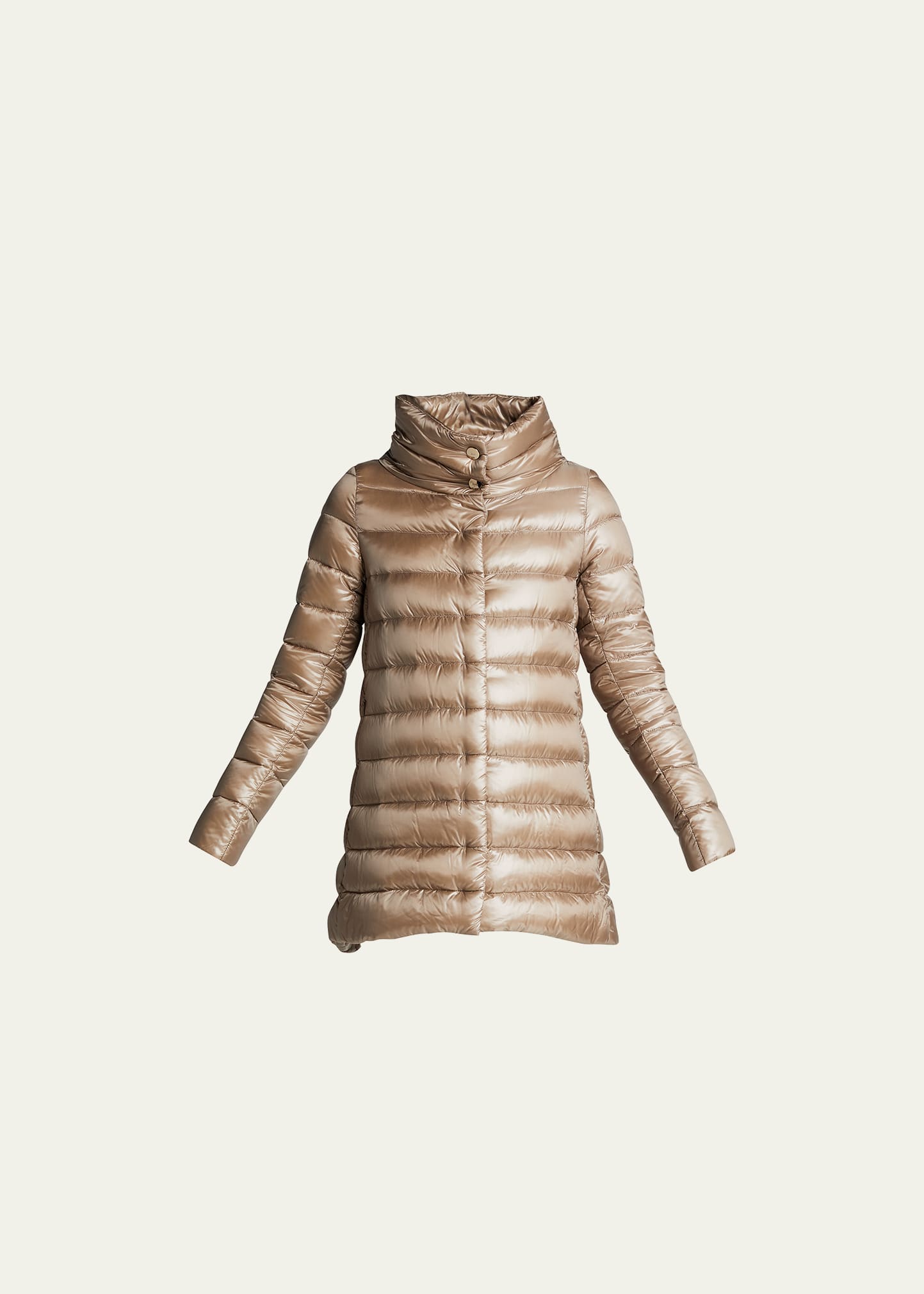 Herno Ribbed High-Low Down Puffer Jacket - Bergdorf Goodman