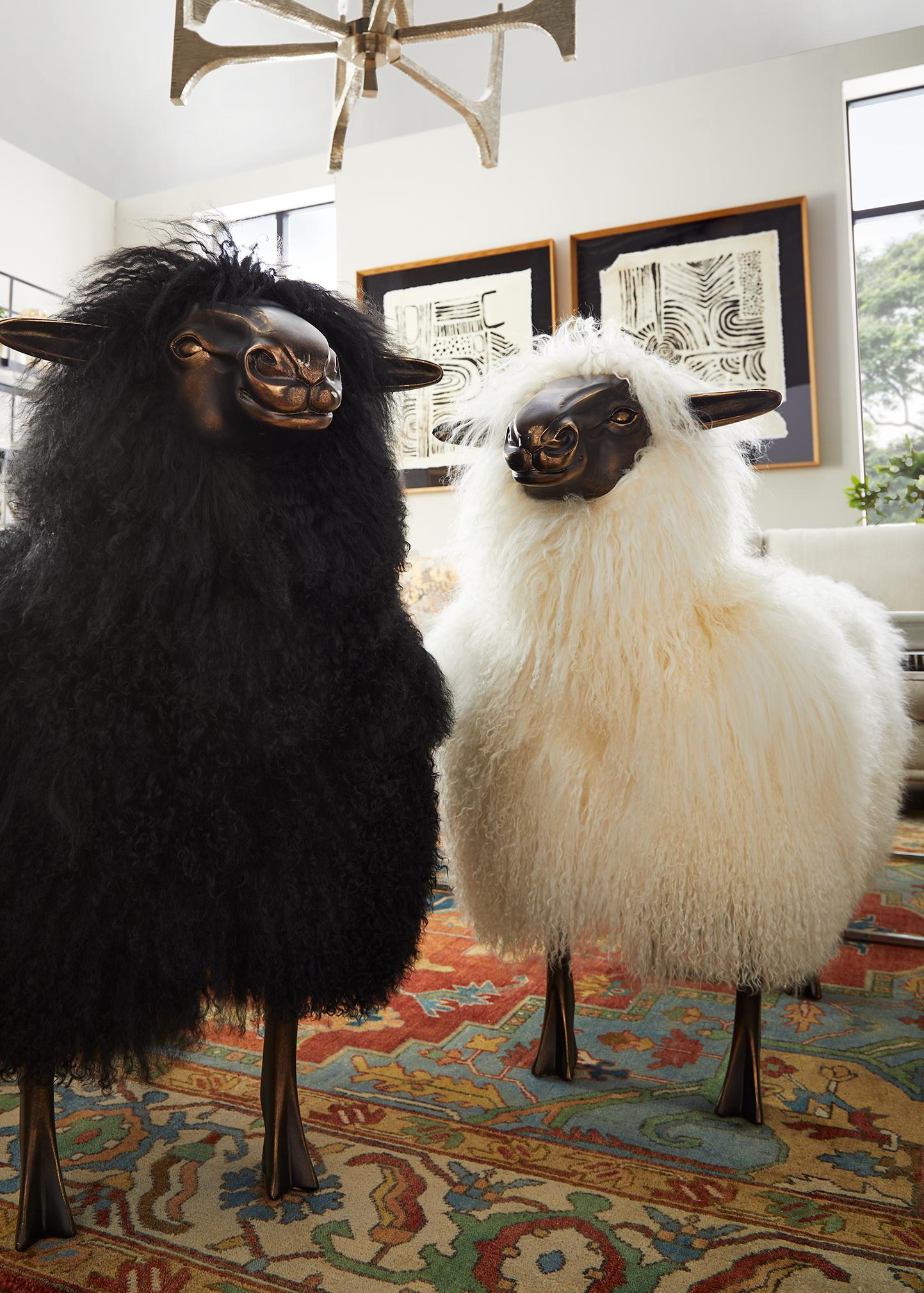 Interlude Home Magali Sheepskin Bench - Bergdorf Goodman