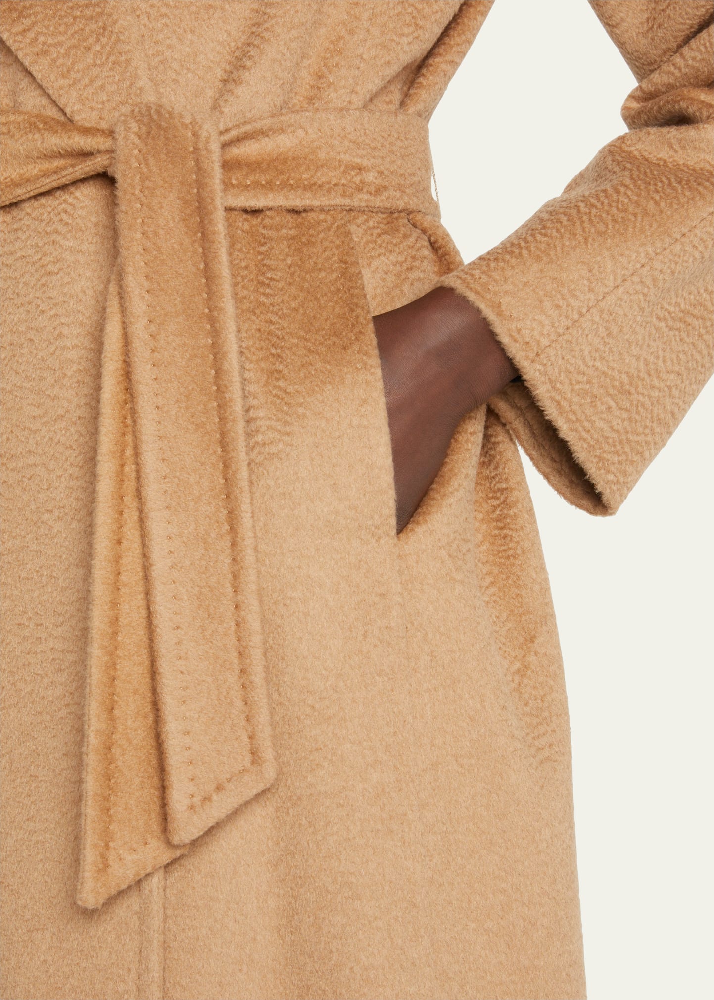Max Mara Manuela Belted Camel Hair Coat, Camel - Bergdorf Goodman