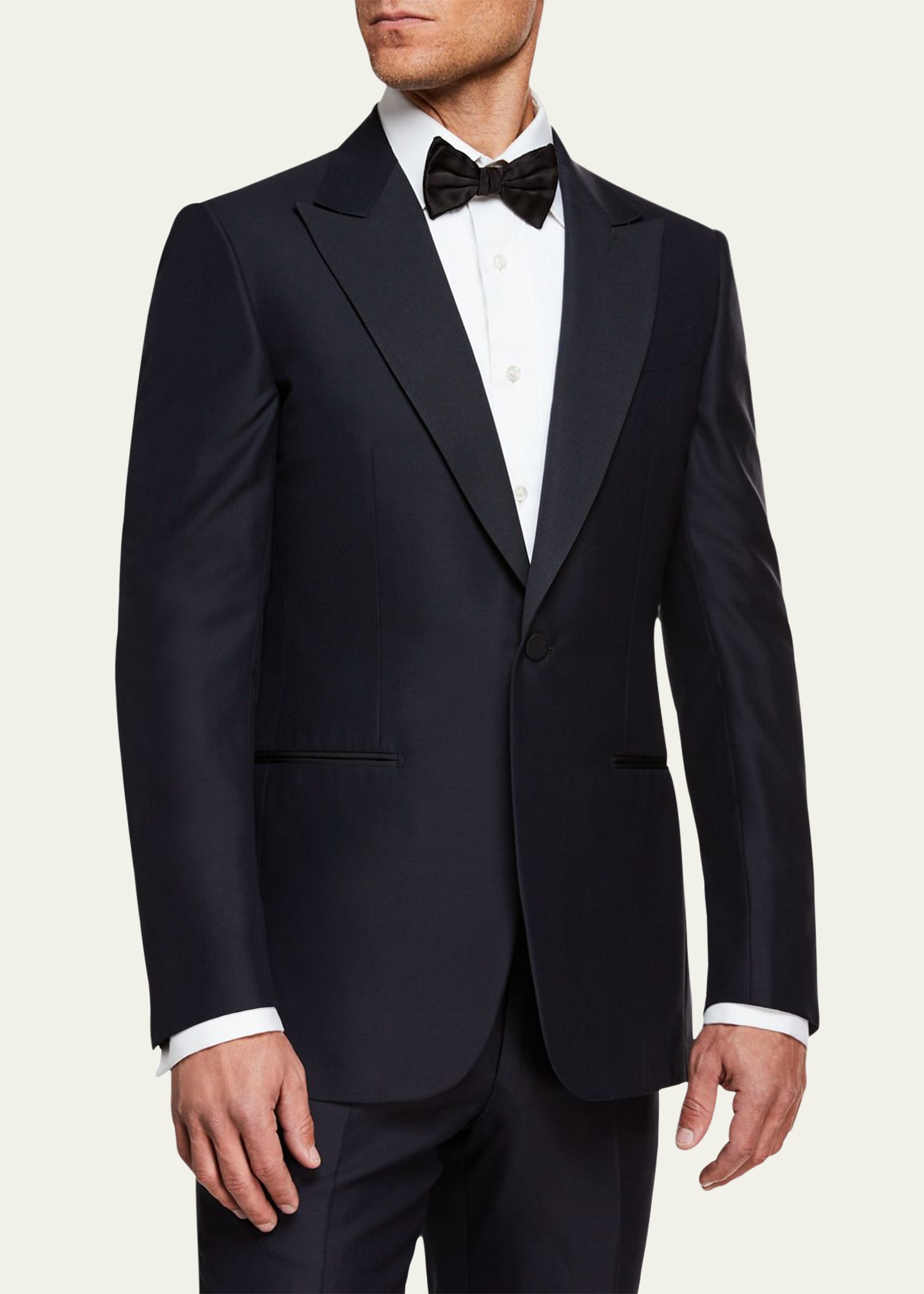 ZEGNA Men's Silk-Lapel Wool Two-Piece Tuxedo Suit