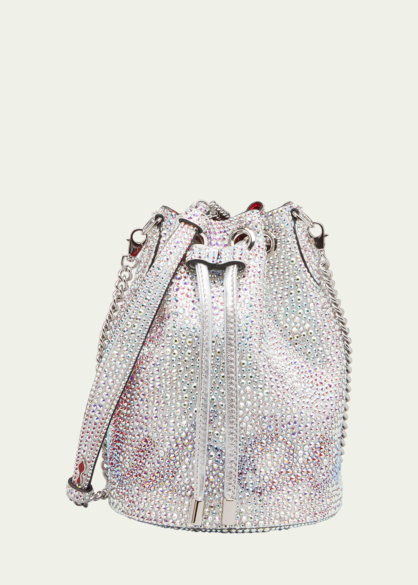 Christian Louboutin Marie Jane Bucket in Strass Suede - Bergdorf