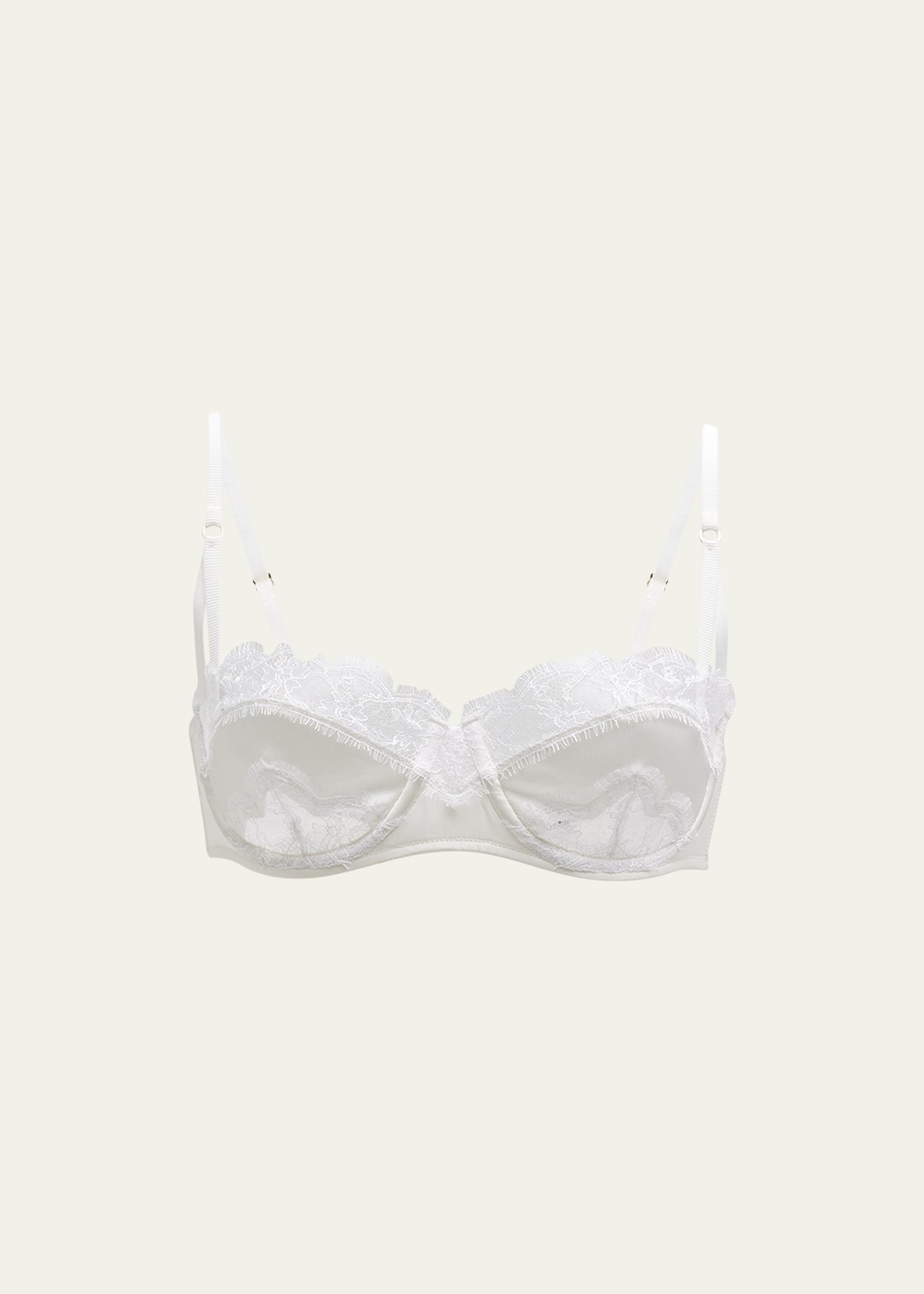 White Lace Balconette Bra