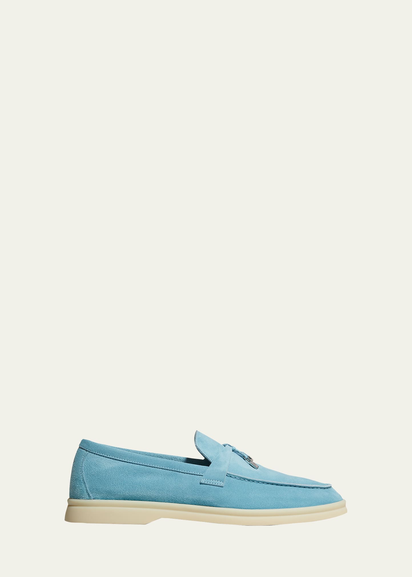 Summer Walk Suede Loafers in Blue - Loro Piana Kids