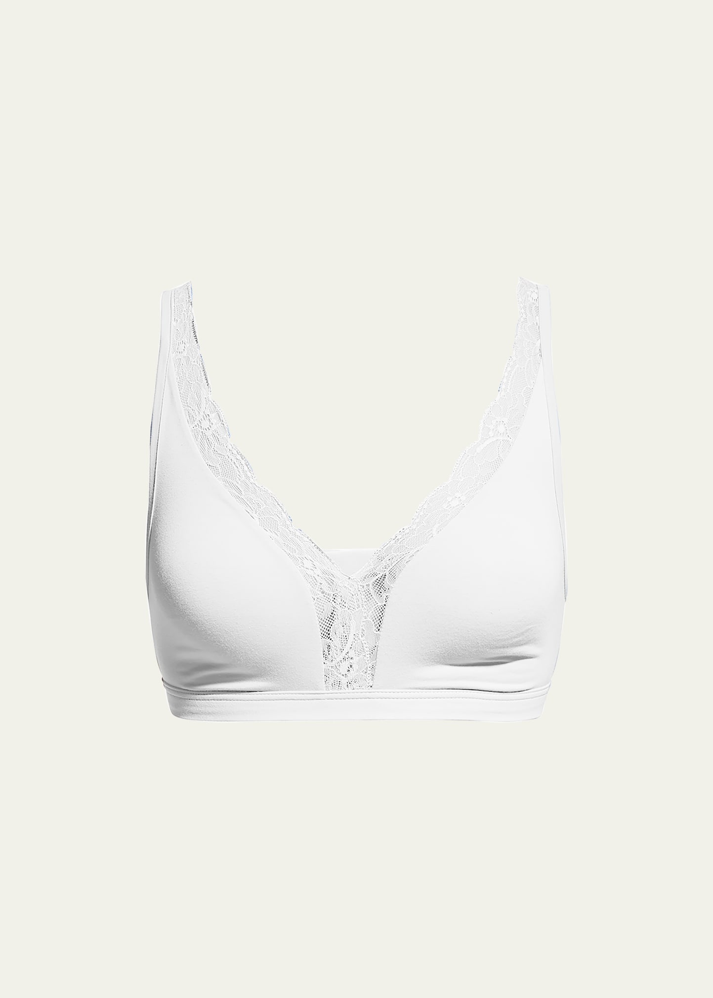 Hanro Cotton Lace Soft Cup Wireless Bra in White – Guilt Lingerie -  Designer Luxury Lingerie, Lingerie, Swimwear