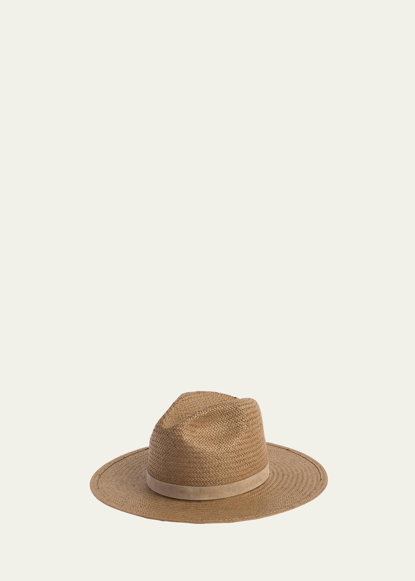 Janessa Leone Marcel packable straw hat Janessa Leone Sherman Packable Fedora Hat | Neiman Marcus main image 2