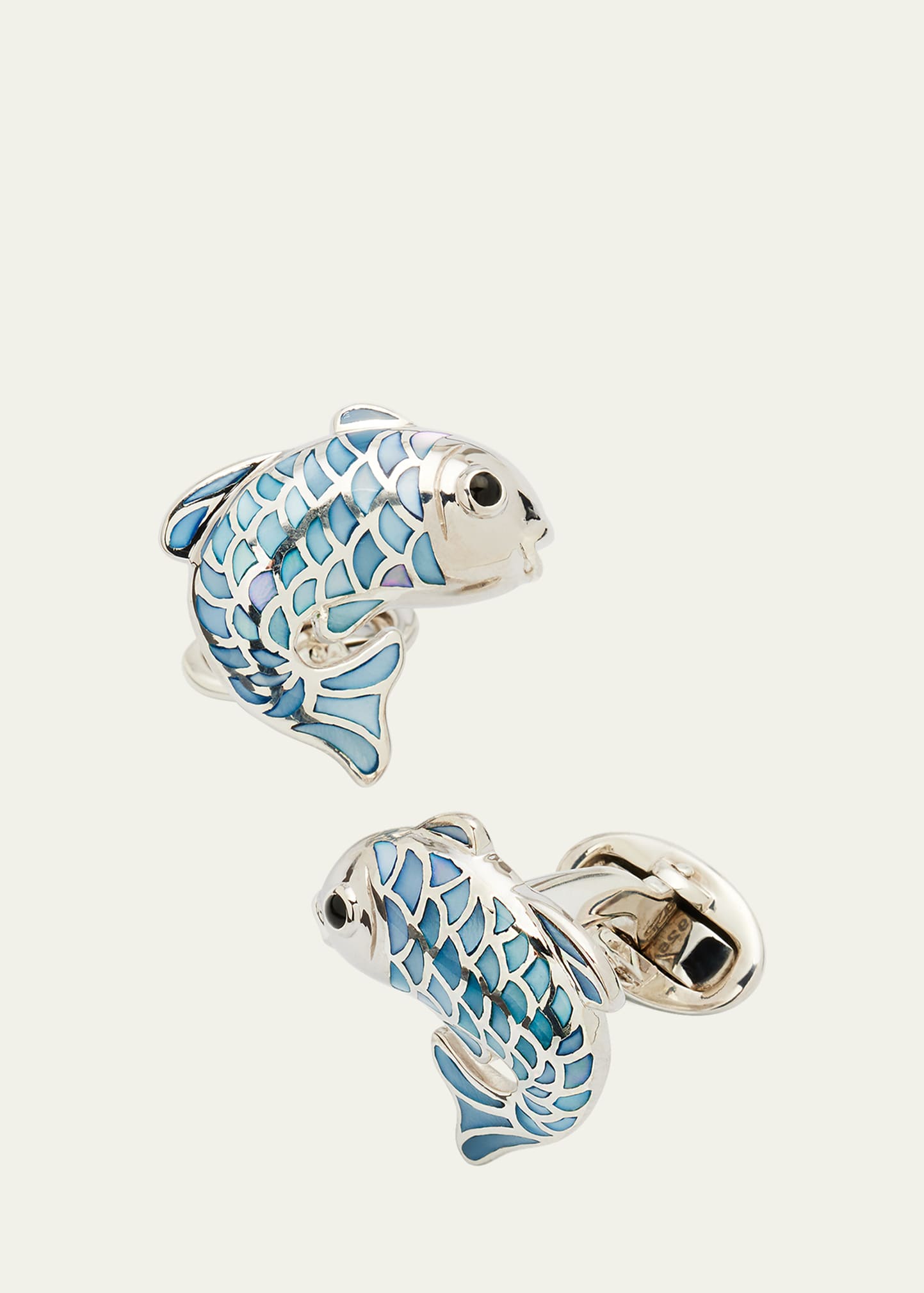 Jan Leslie Men's Koi Fish Mother-of-Pearl Cufflinks - Bergdorf Goodman