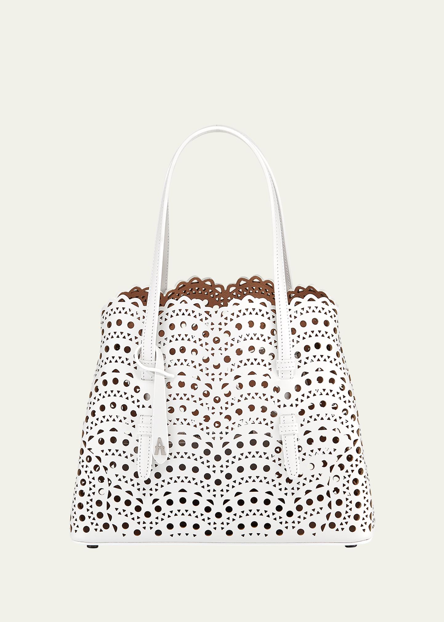 イマン　マリカ　アミナ　コラージュ③ ALAÏA Mina 25 Tote Bag in Vienne Wave Perforated Leather