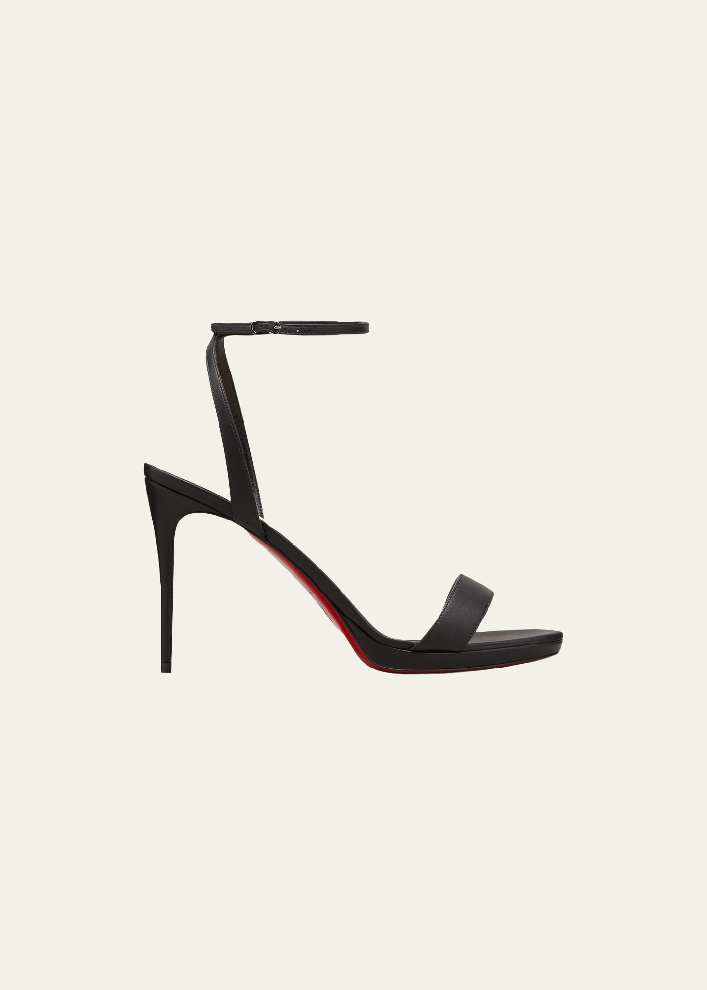 Christian Louboutin Loubi Queen Red Sole Ankle-Wrap Sandals