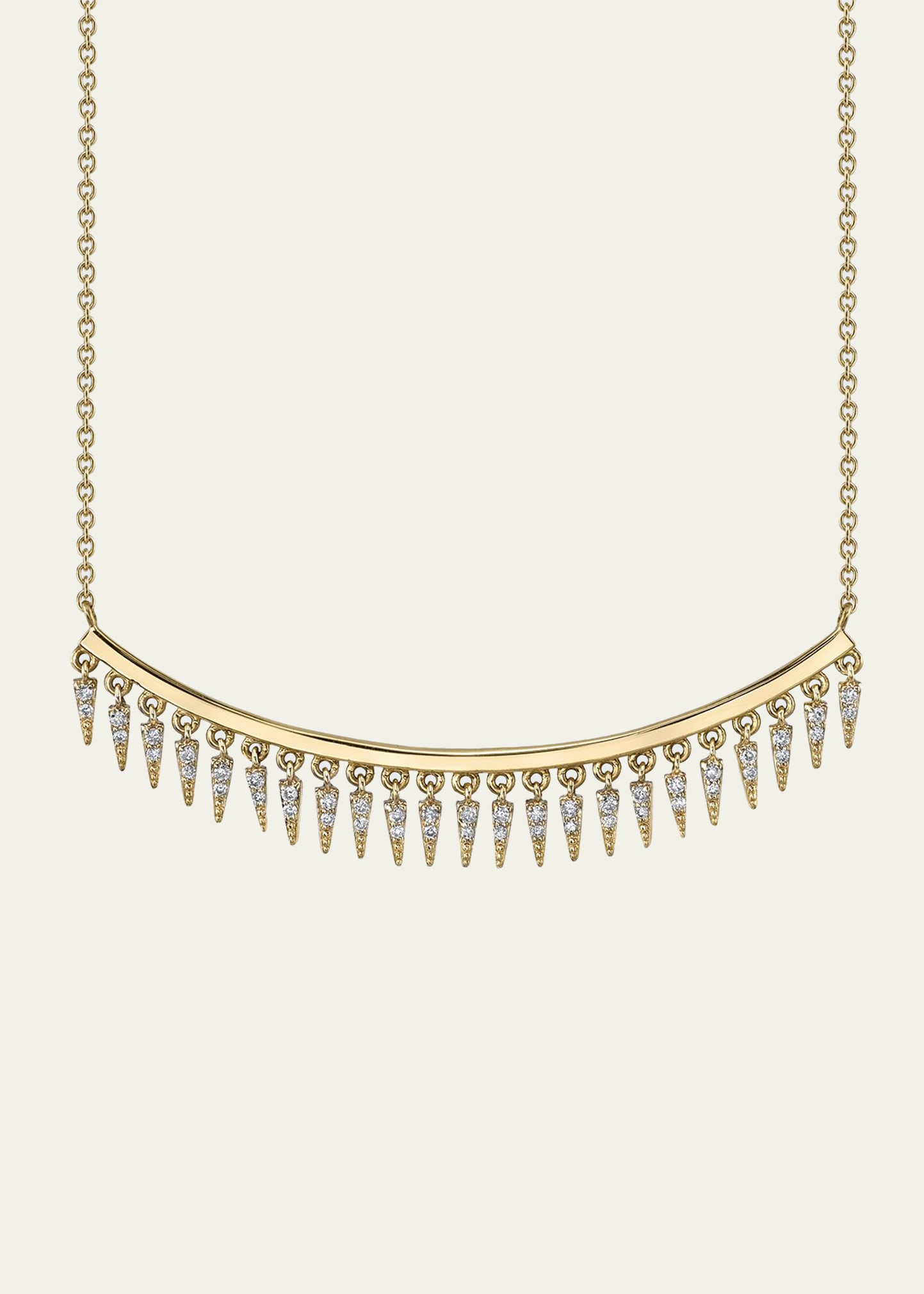 Sydney Evan 14k Diamond Fringe Drop Bar Necklace