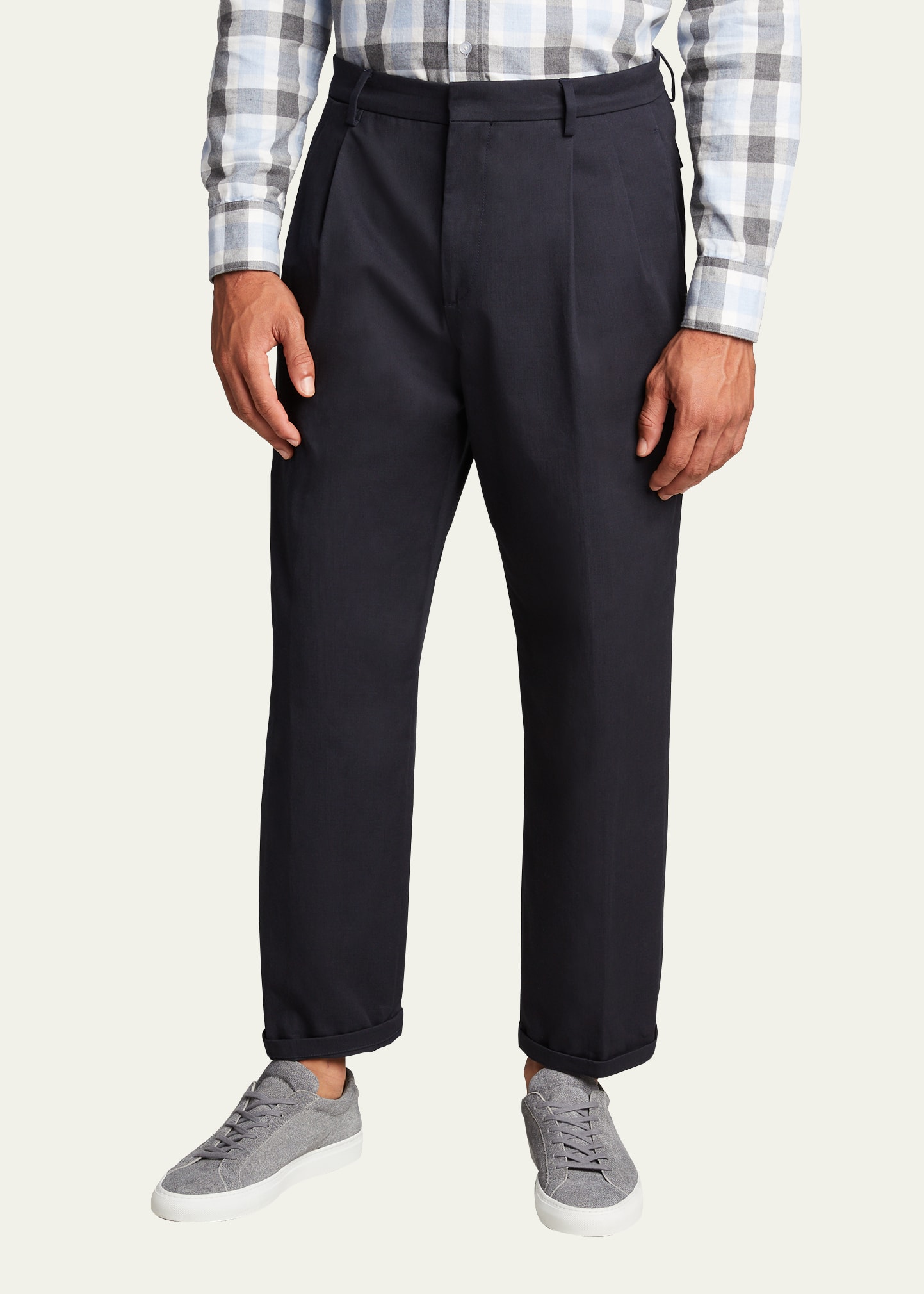 B. x Closed Men's Pleated Straight-Leg Crop Trousers - Bergdorf