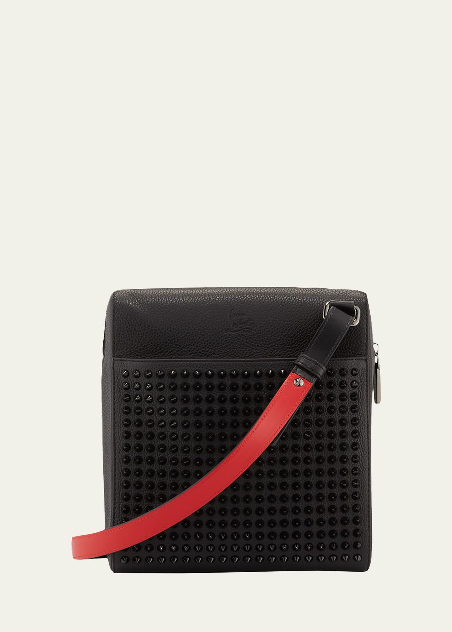 Christian Louboutin Men's Benech Studded Crossbody Briefcase