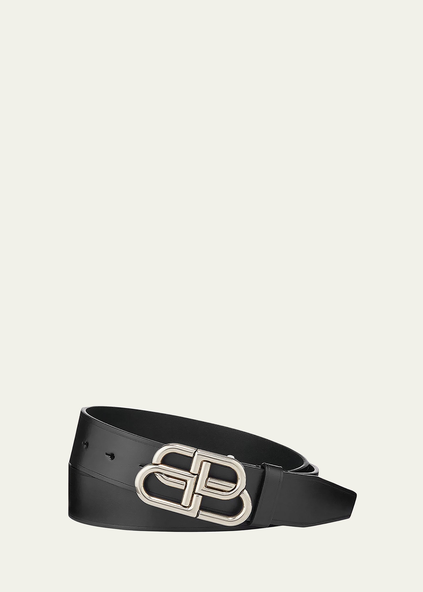 Balenciaga Leather belt with logo, Men's Accessories