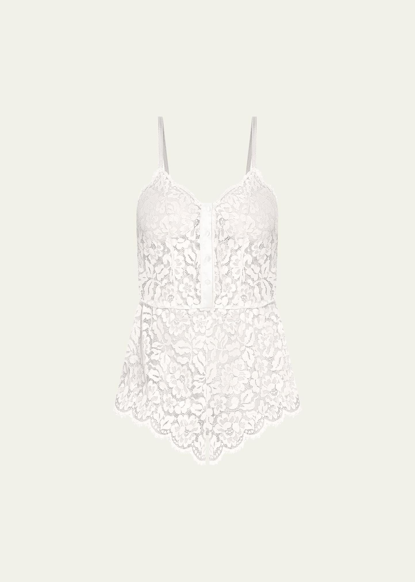 Magnolia Semisheer Lace Teddy Romper