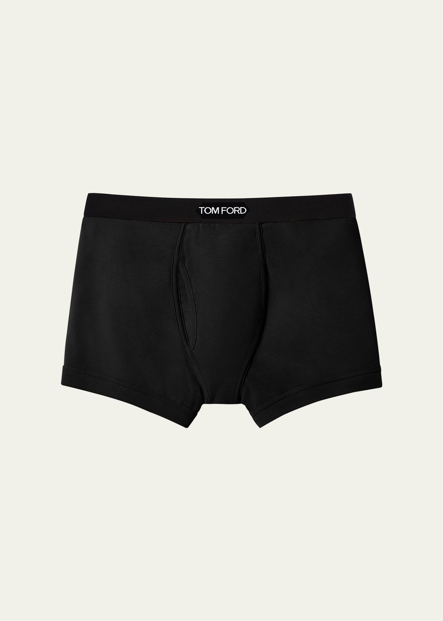 TOM FORD Men's 2-Pack Solid Jersey Logo-Waist Briefs