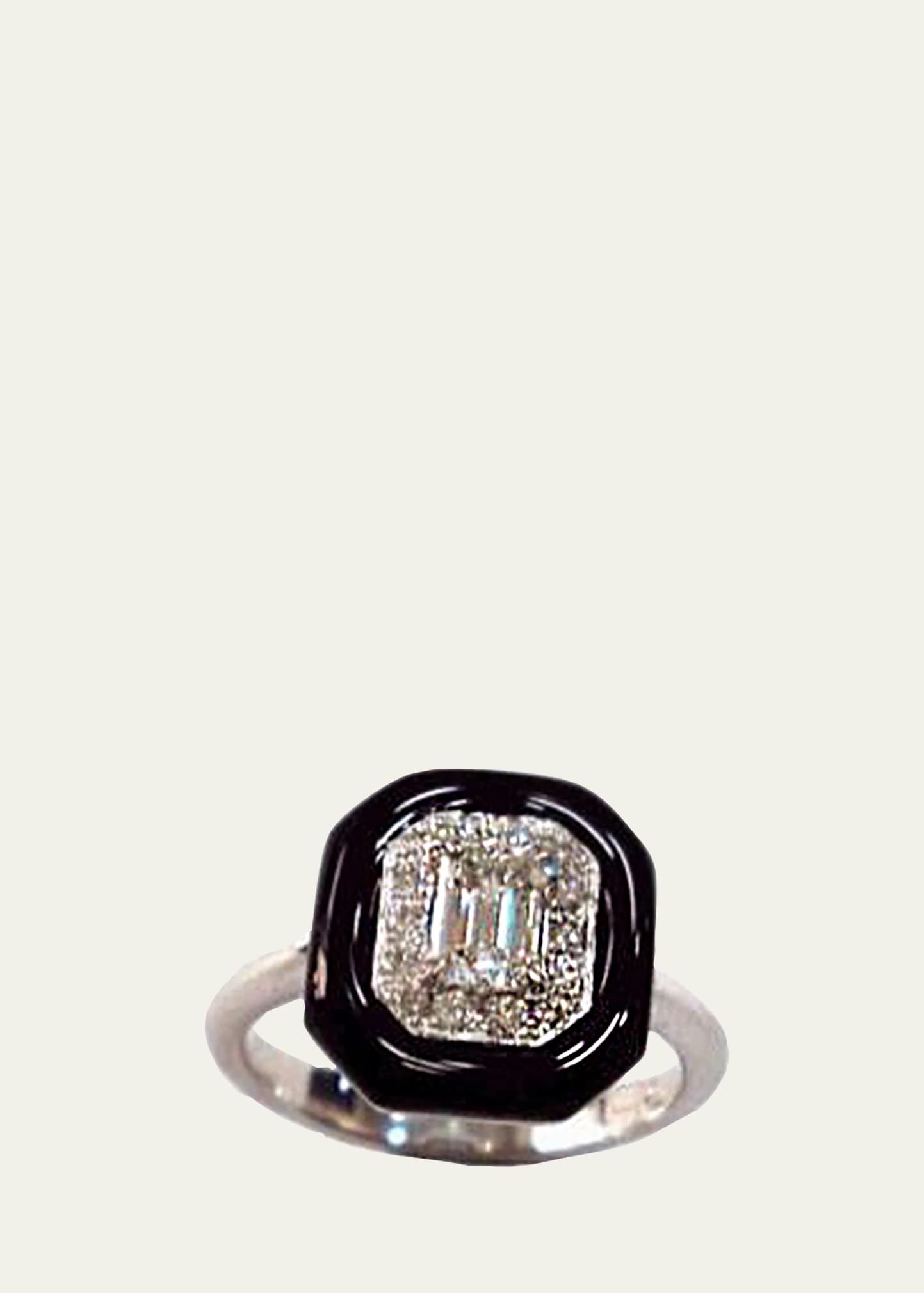 Nikos Koulis Oui Emerald-Cut Diamond Ring