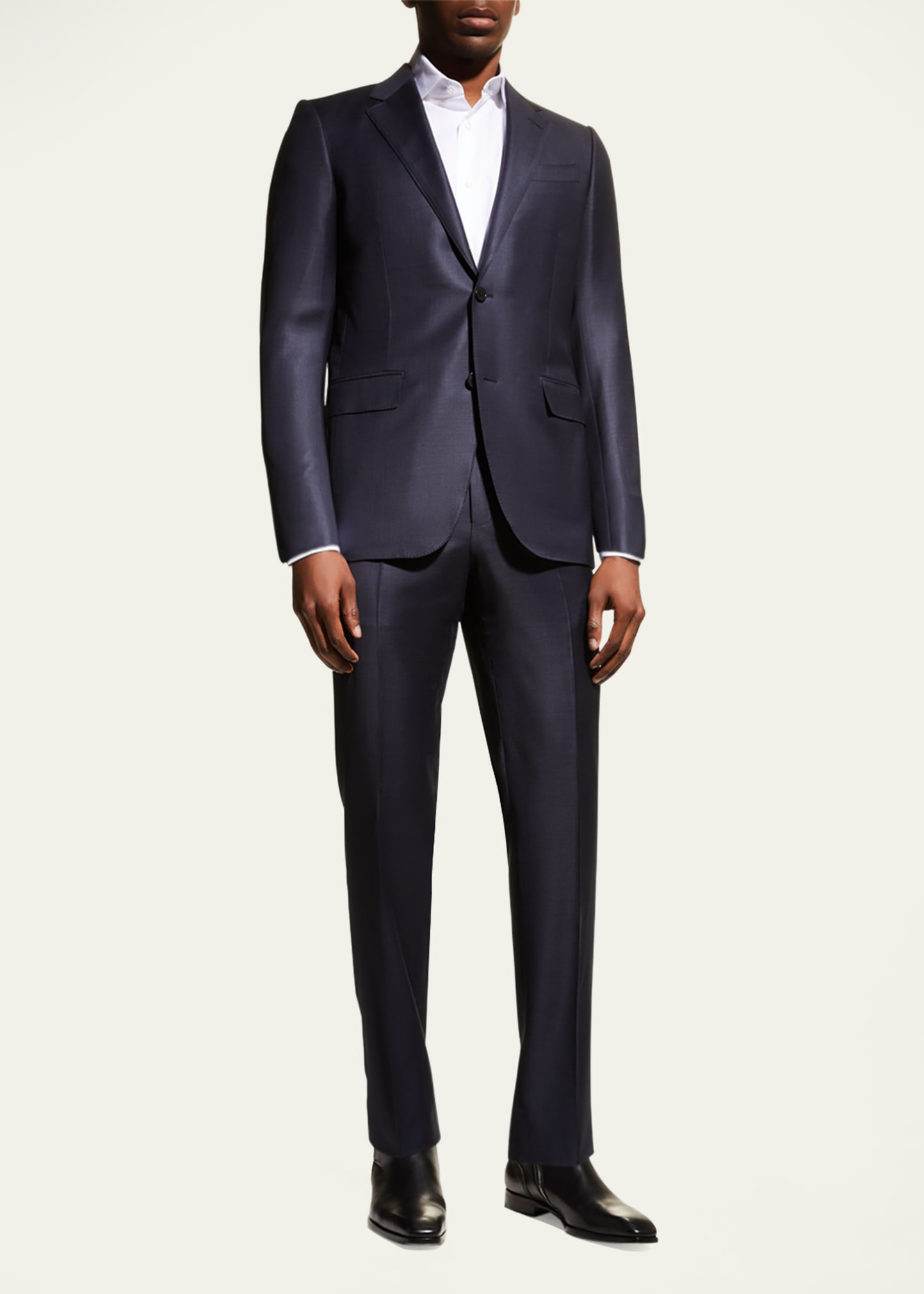 ZEGNA Men's Wool Tic-Weave Suit - Bergdorf Goodman