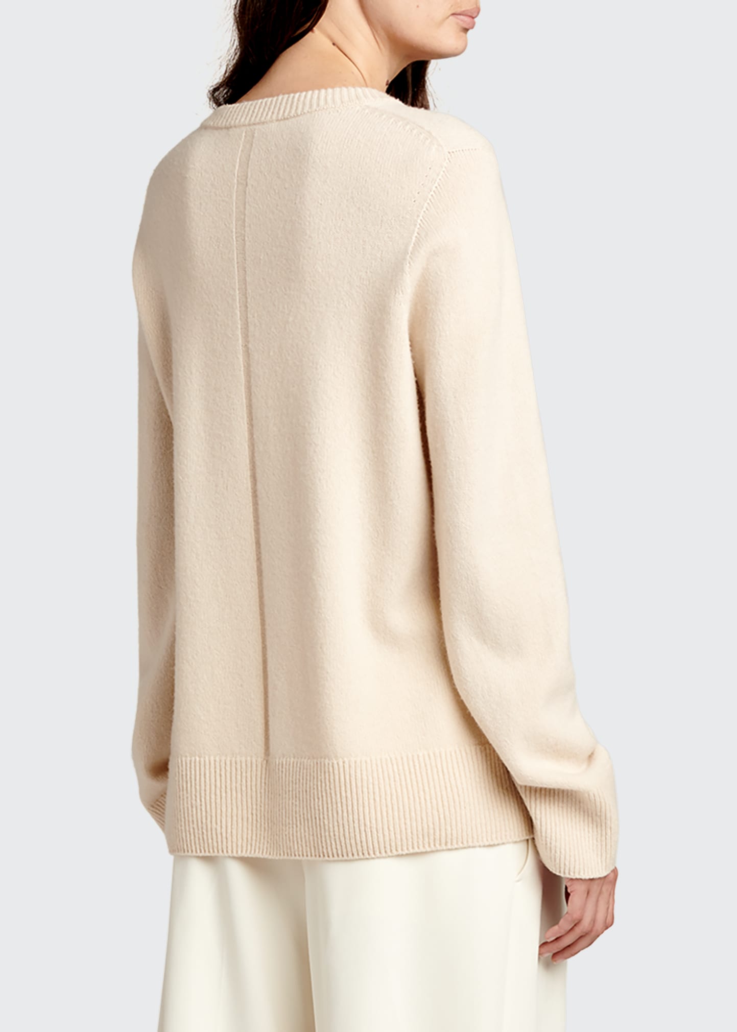THE ROW Elaine V-Neck Wool-Cashmere Sweater - Bergdorf Goodman