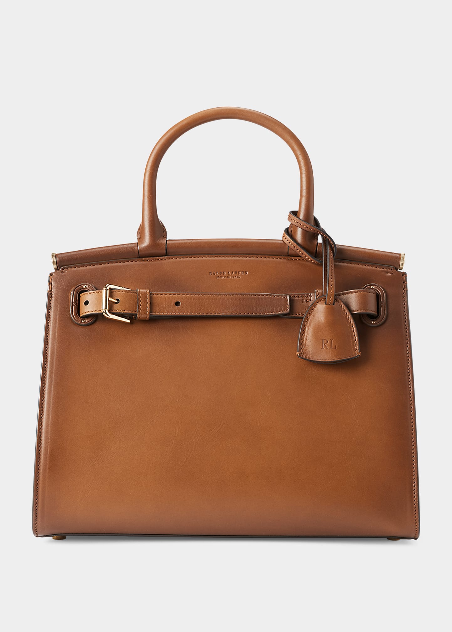 Ralph Lauren Collection RL50 Medium Burnished Leather Satchel Bag Bergdorf Goodman