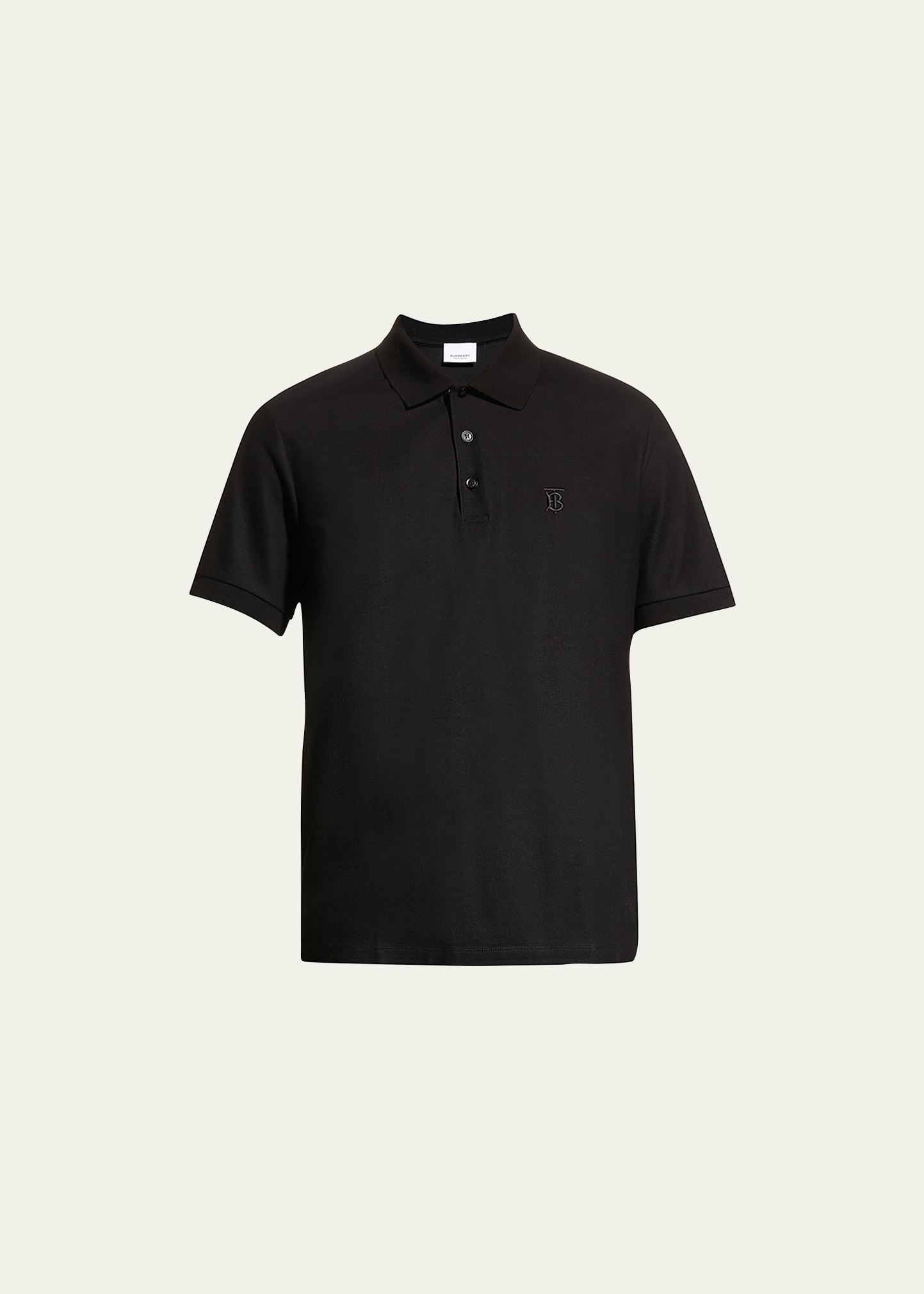 Burberry Men's Eddie Pique Polo Shirt, Black - Bergdorf Goodman