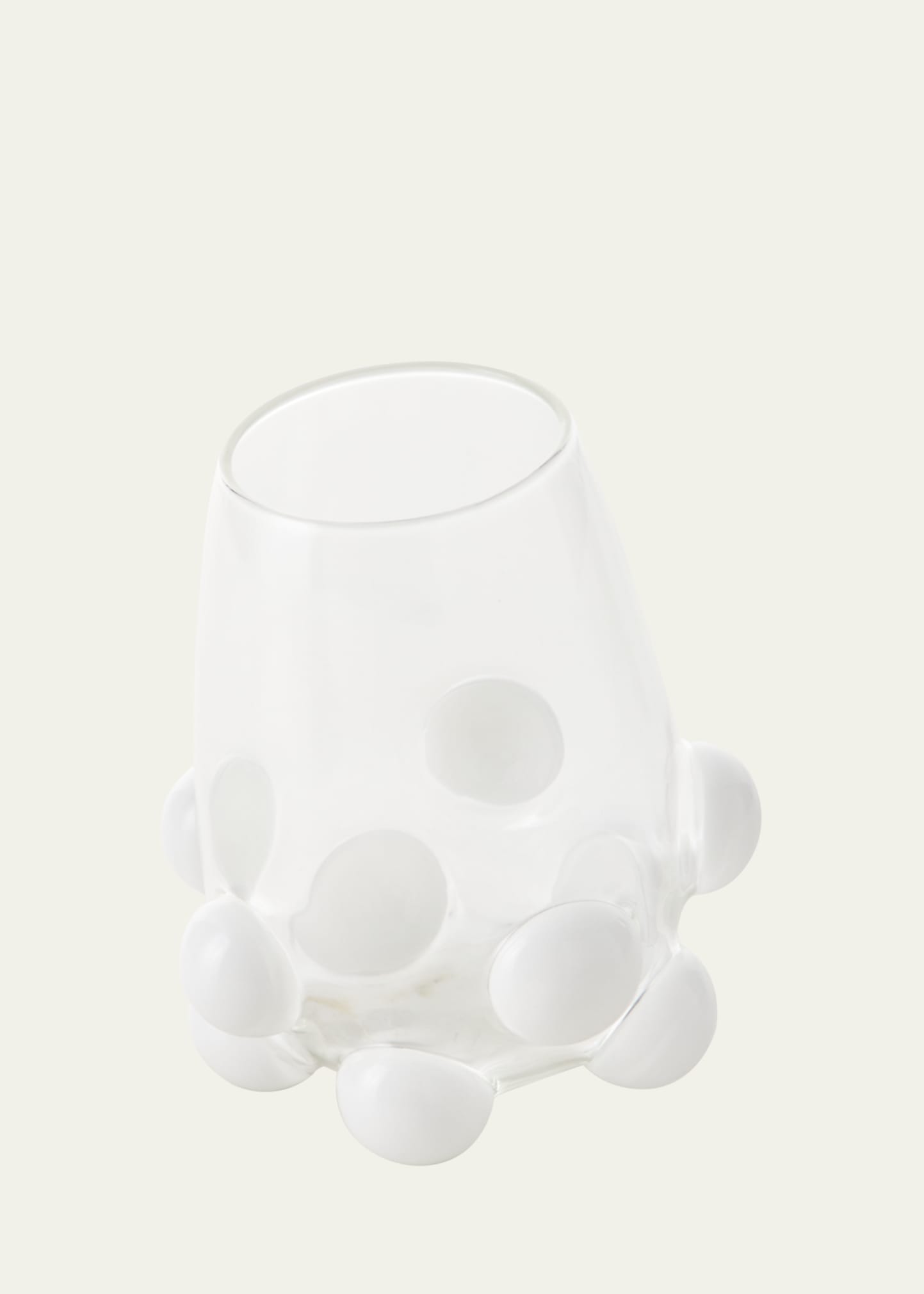 Bubble Wine Glass, White