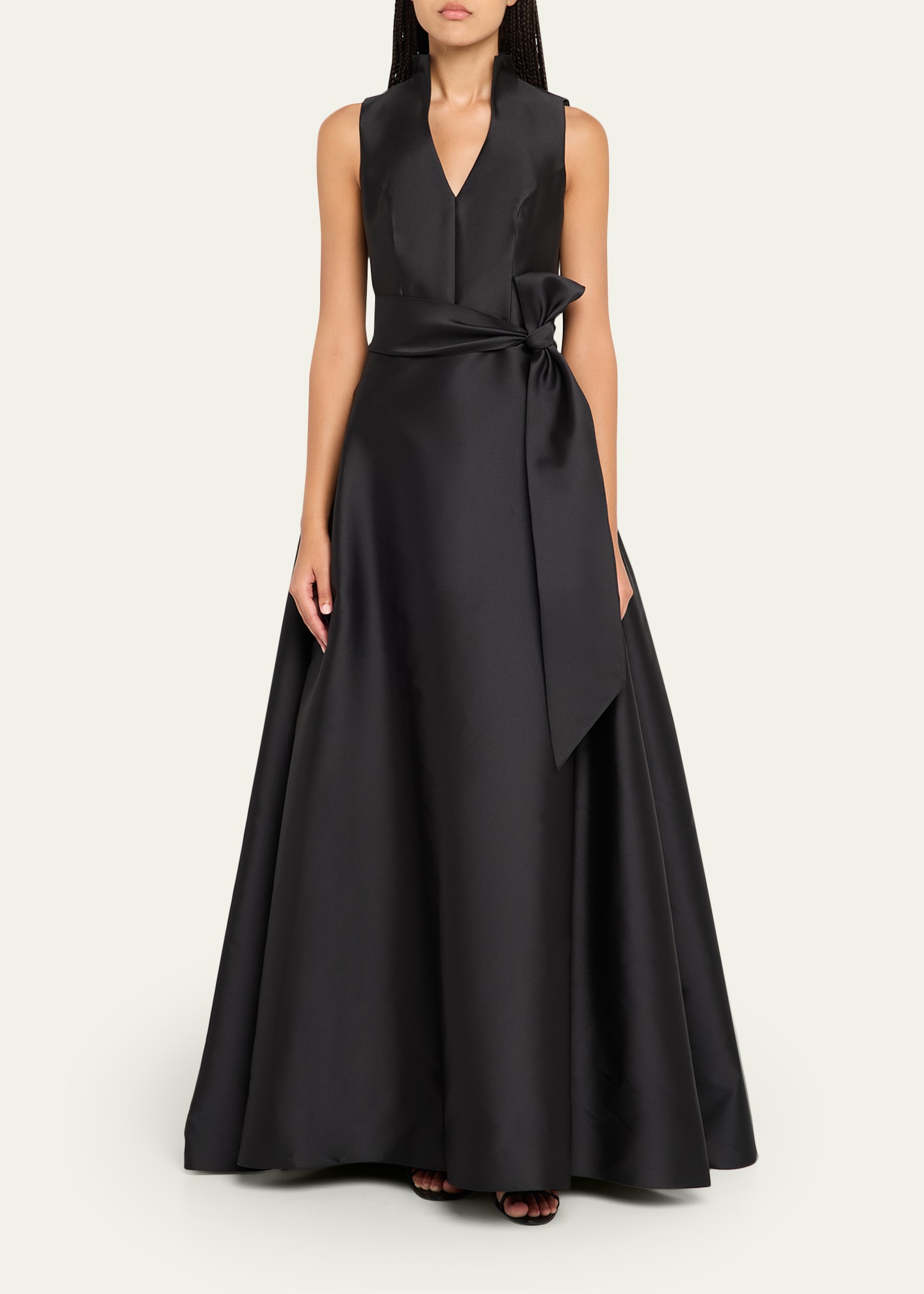 Carolina Herrera Polka-Dot Silk 3/4-Sleeve Trench Gown - Bergdorf