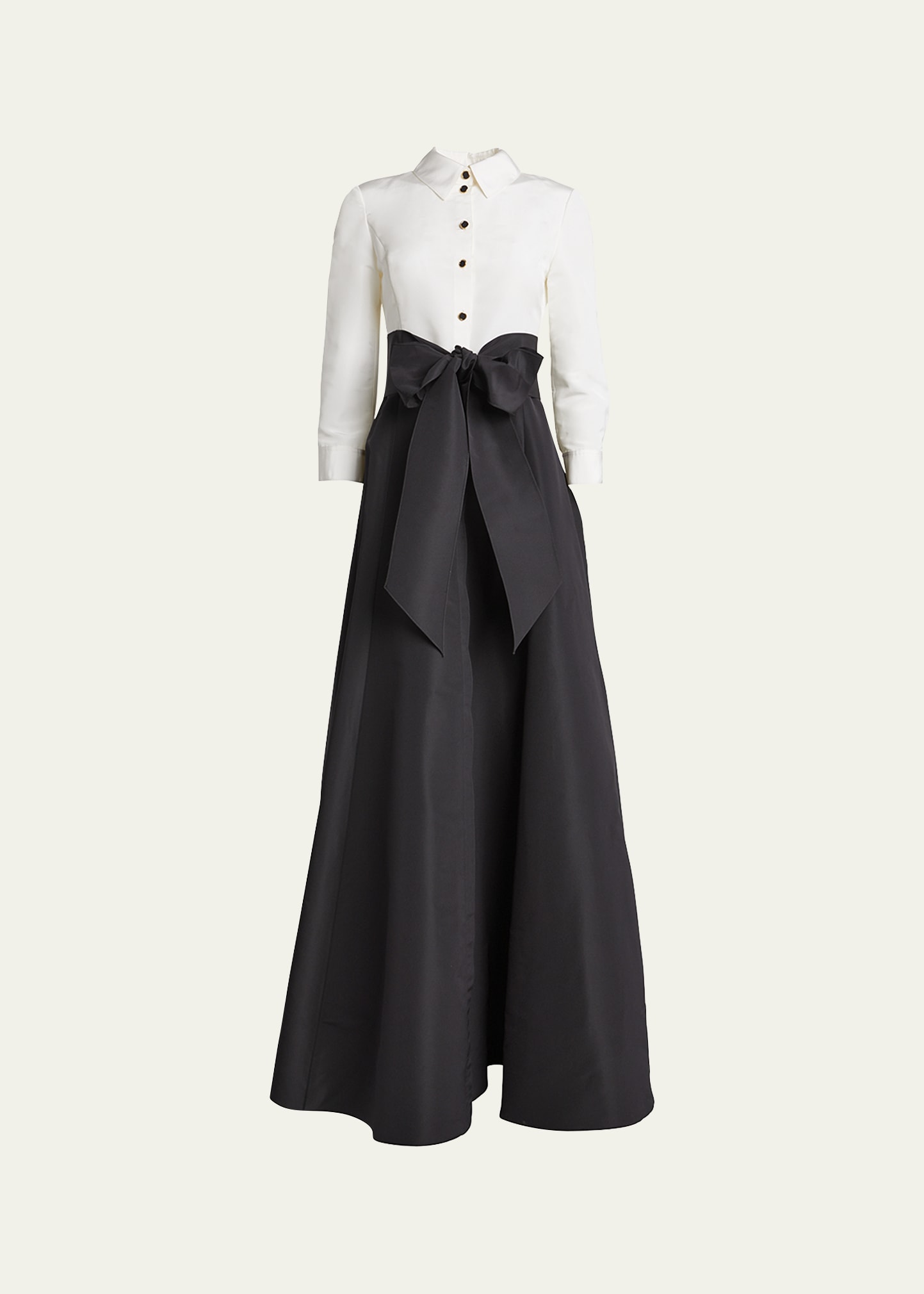 Carolina Herrera Icon Two-Tone Trench Gown