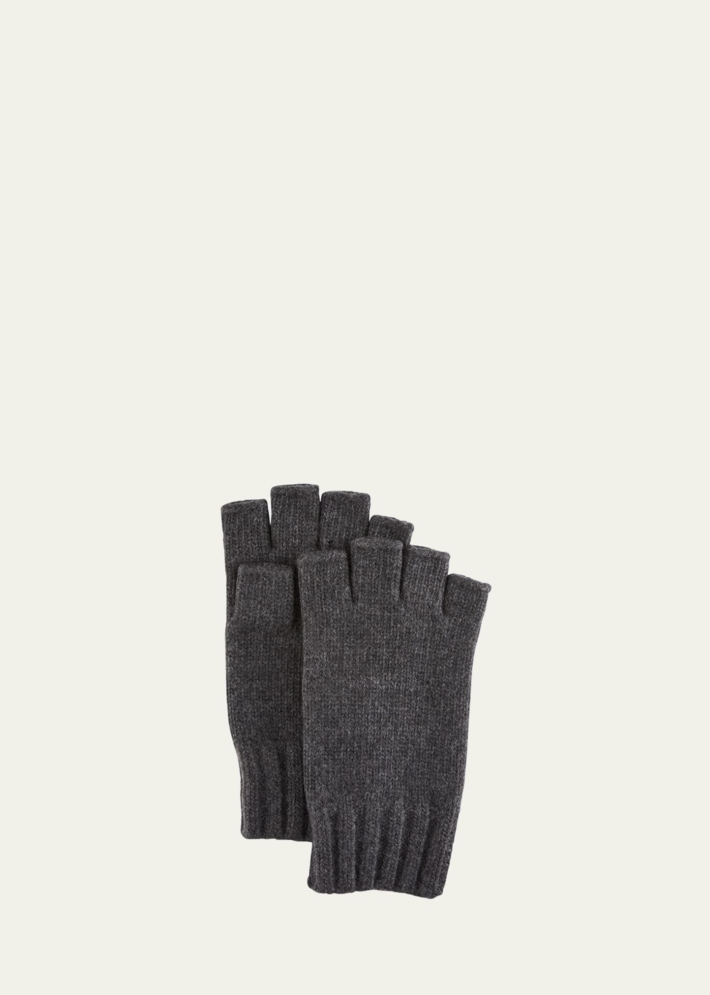 Mens cashmere store fingerless gloves