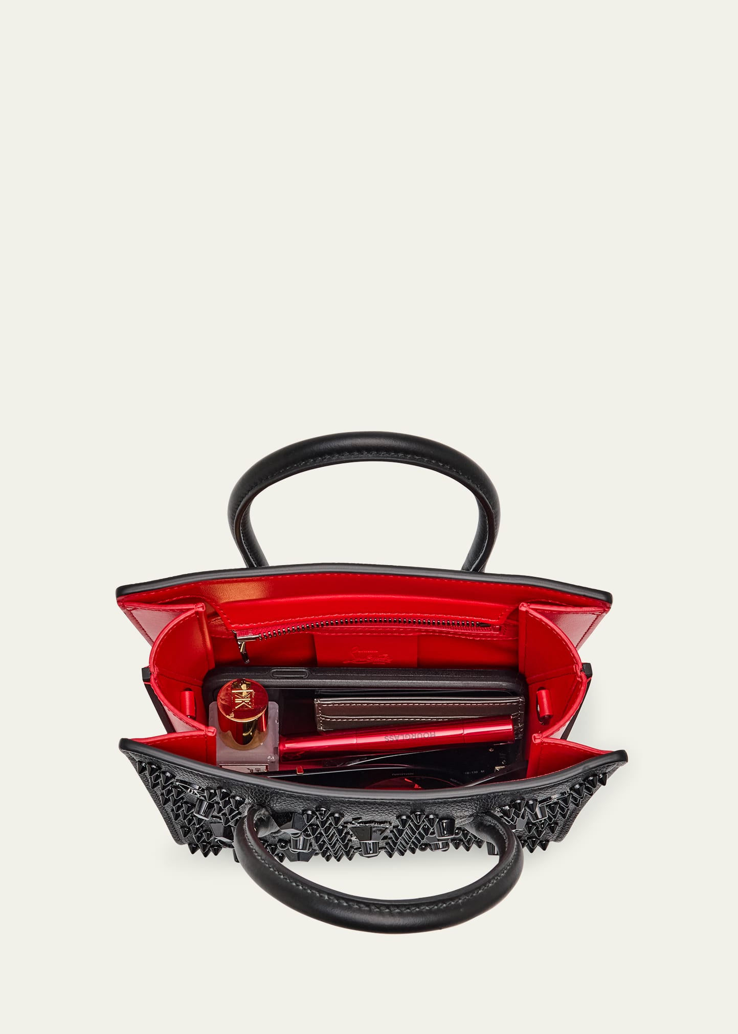 Christian Louboutin 【Paloma mini】 Paloma mini - Top handle bag - Grained calf leather and