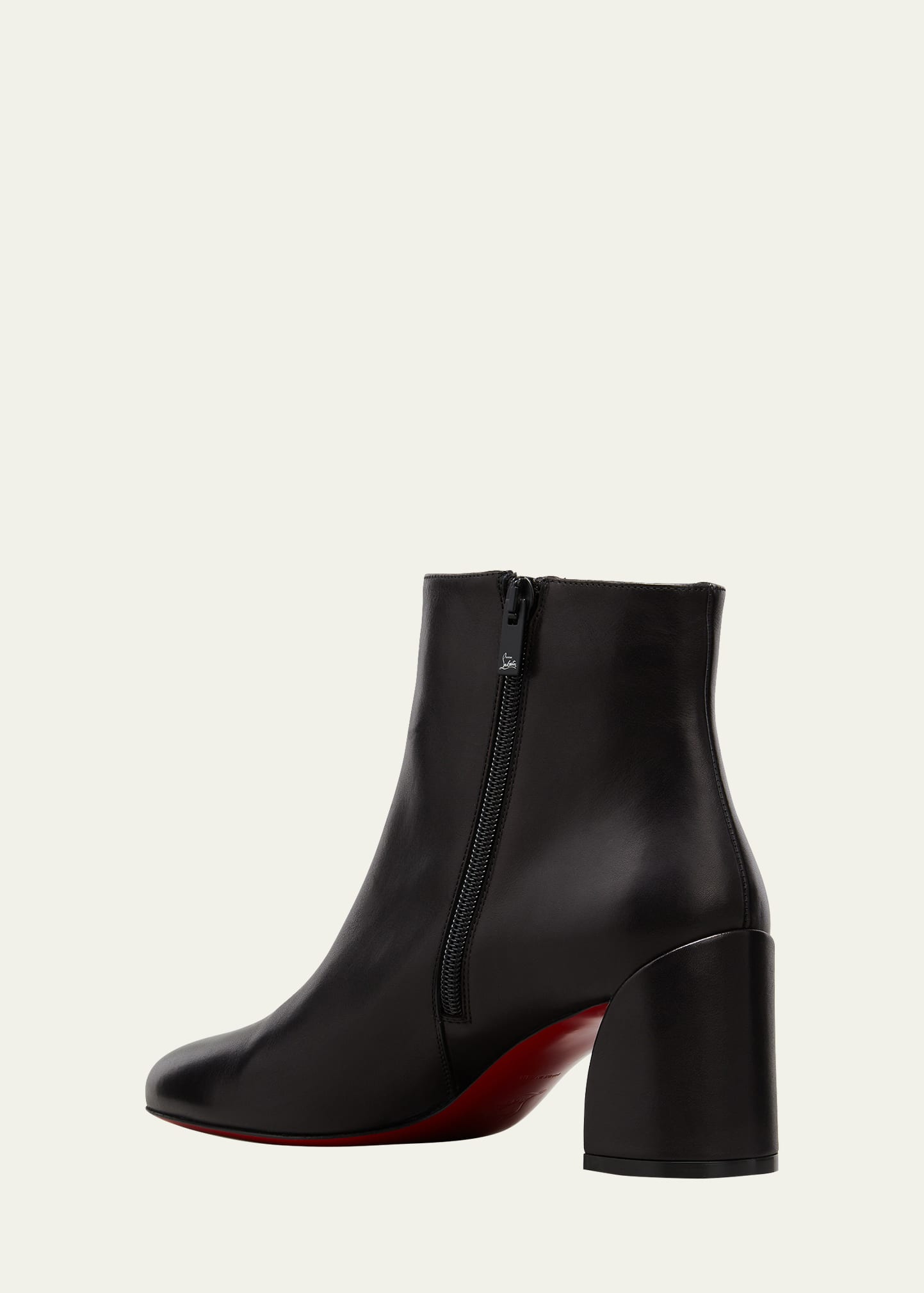 Christian Louboutin Ziptotal Calfskin Red Sole Booties - Bergdorf