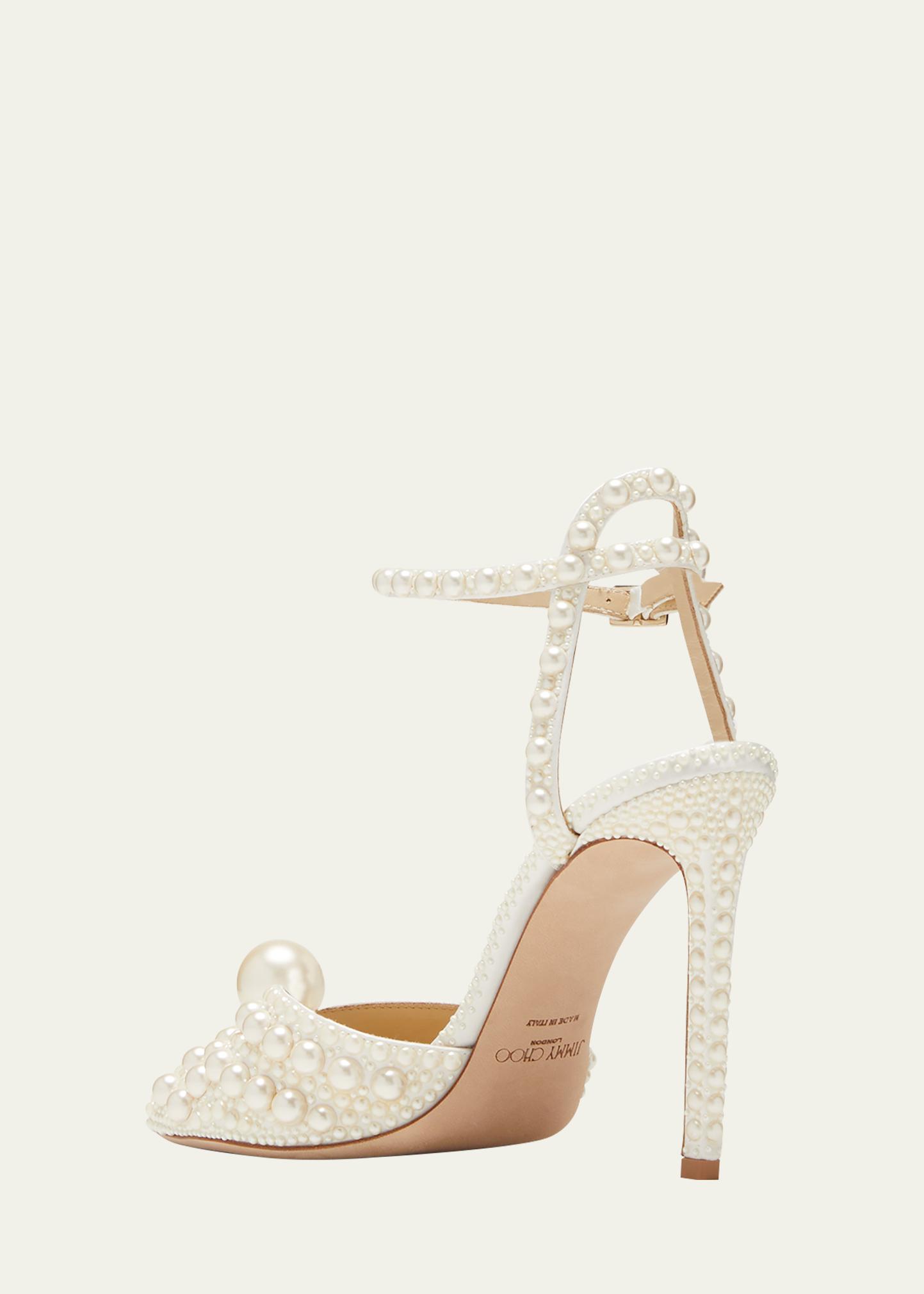 Jimmy Choo Sacora Faux Pearl Sandals - Bergdorf Goodman