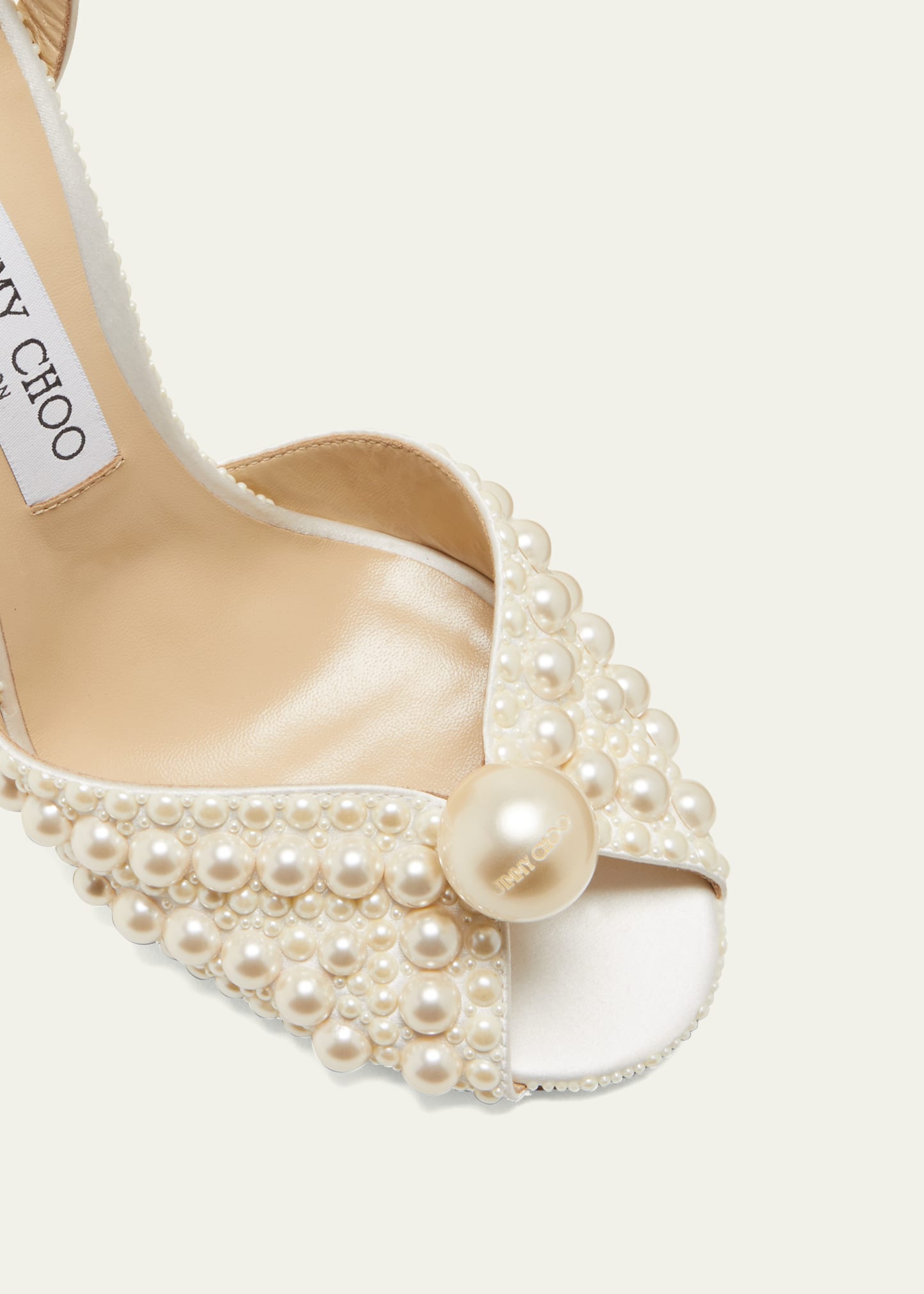Jimmy Choo Sacora Faux Pearl Sandals - Bergdorf Goodman