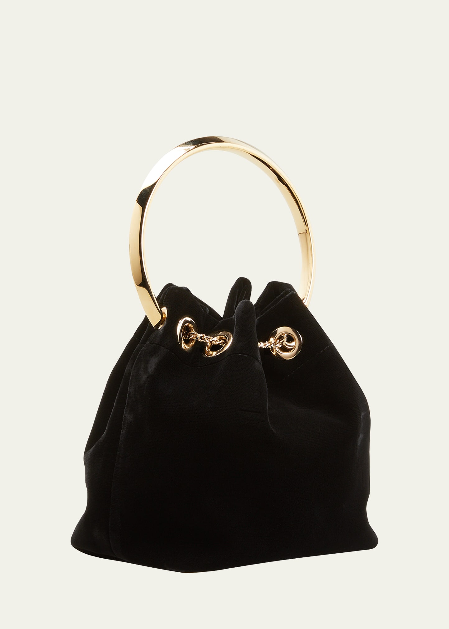 Jimmy Choo Bon Bon Velvet with Metal Handle - Bergdorf Goodman