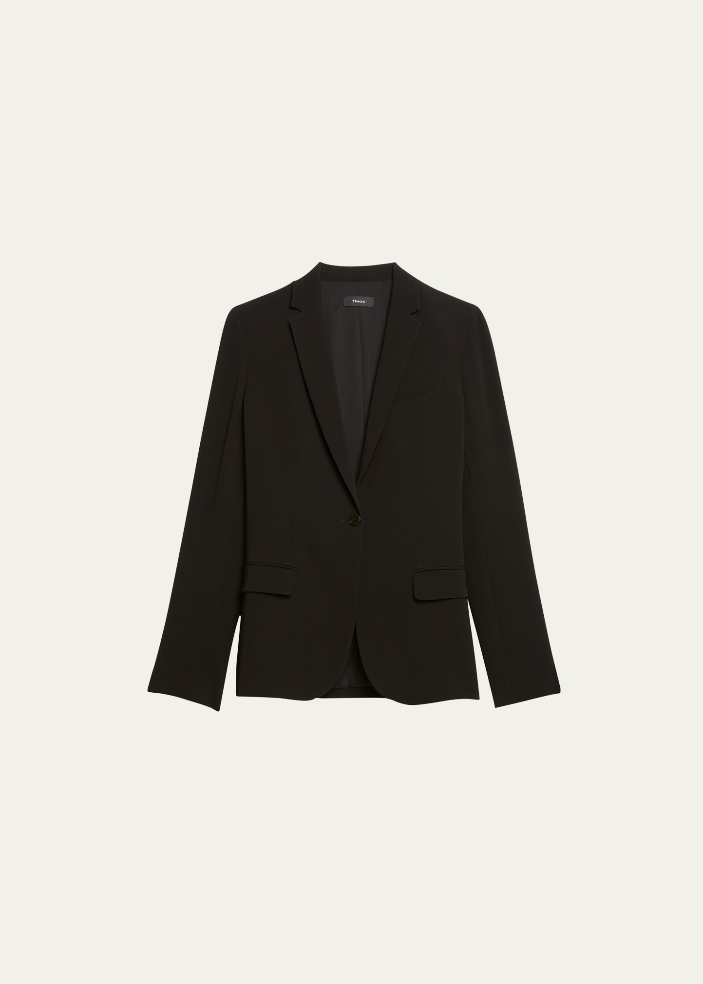 Theory Admiral Crepe One-Button Staple Blazer