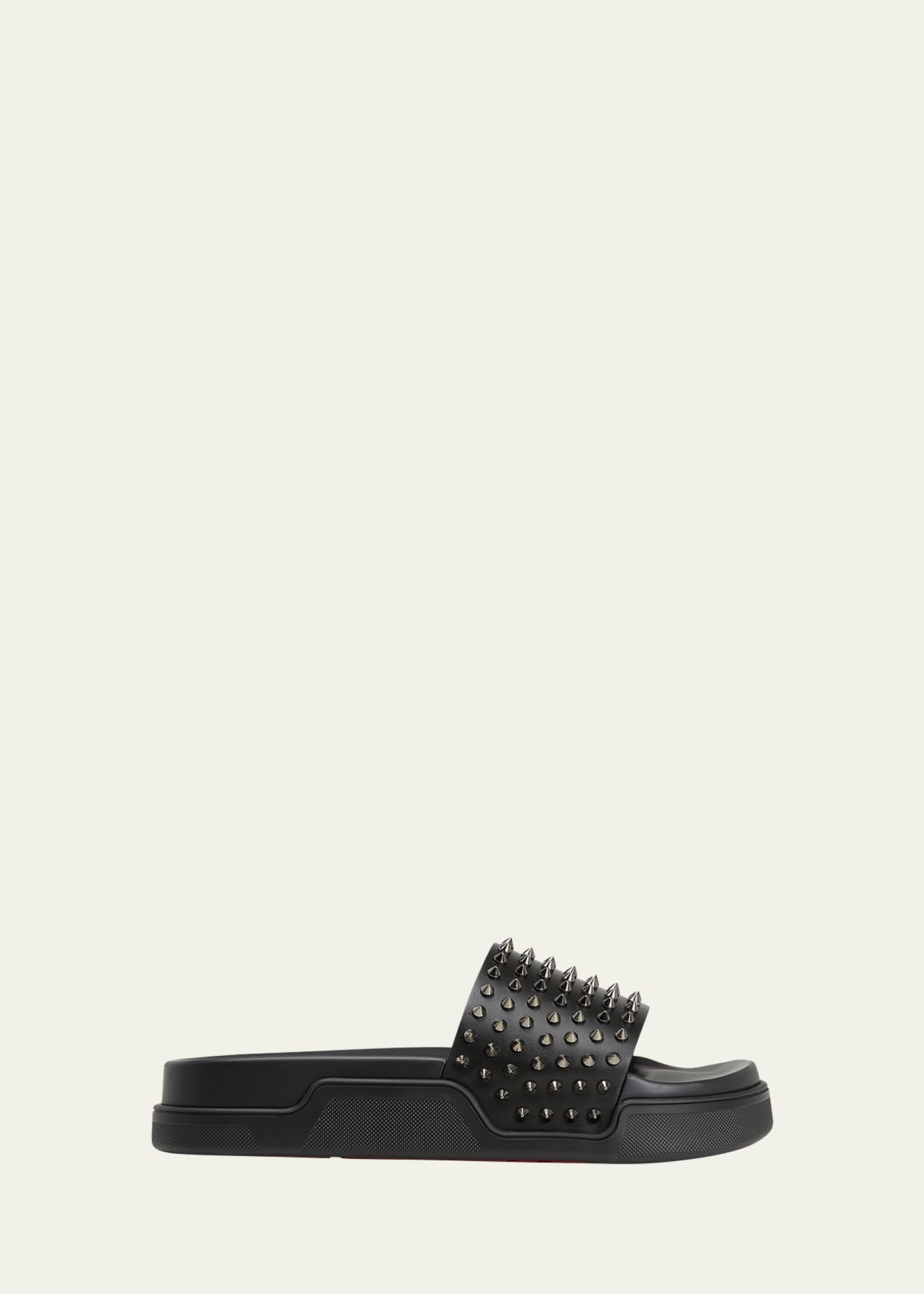 Christian Louboutin Men's Pool Fun Spiked Leather Slide