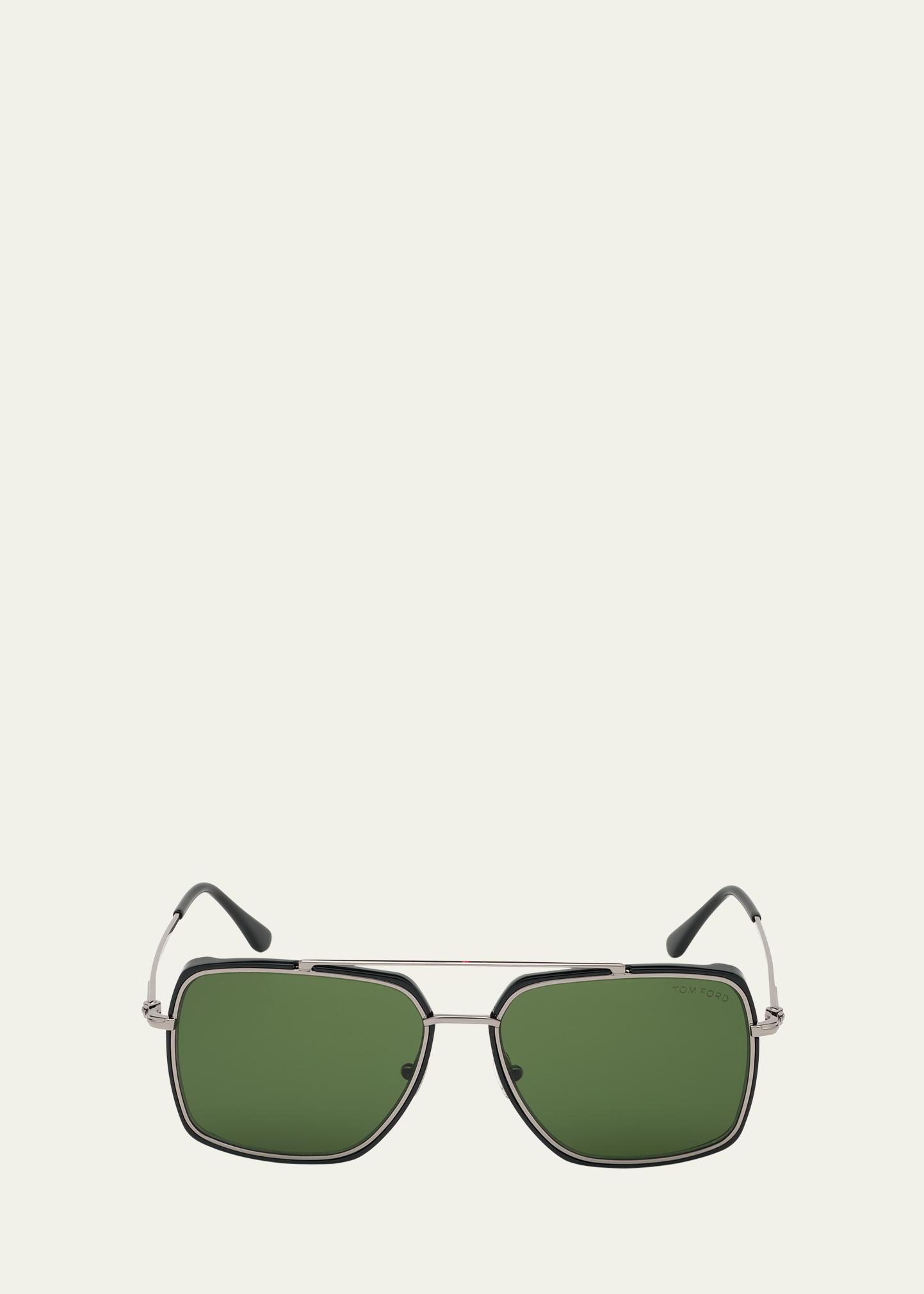 Tom Ford Retro Square Sunglasses Double Bridge Unisex Style ✨ RIVER VINTAGE SQUARE SUNGLASSES | TOM FORD Fashion main image 2